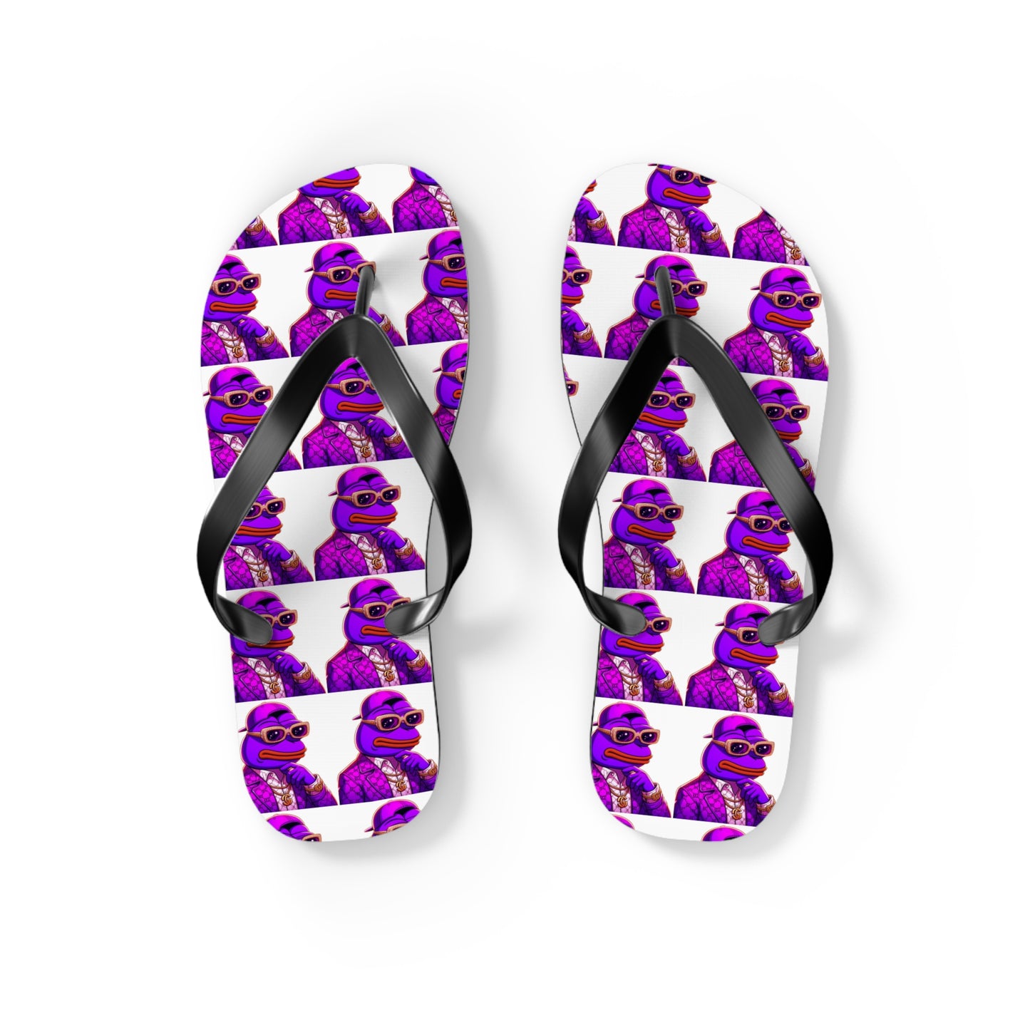 Purpe Pepe Flip Flops