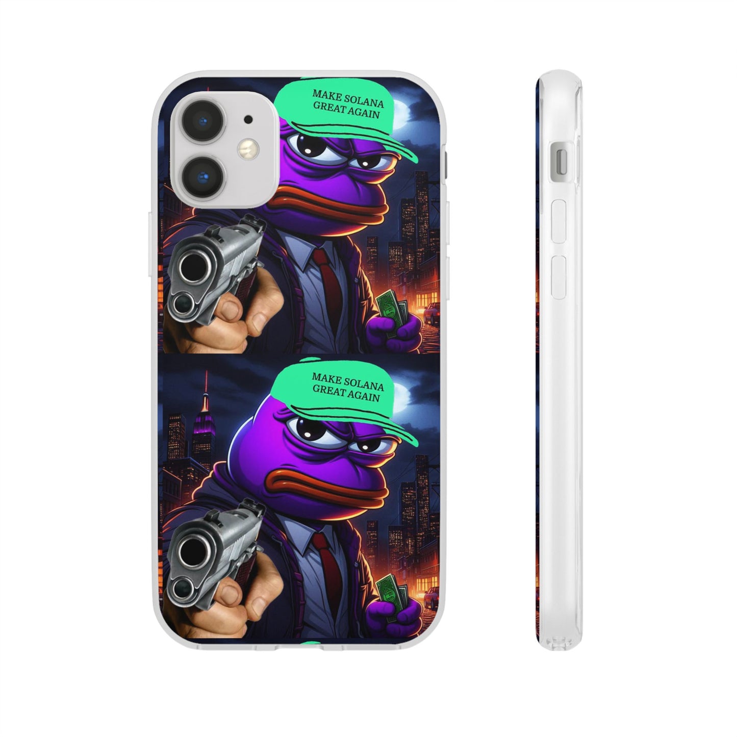 Purple Pepe Make Solana Great Again Flexi Case