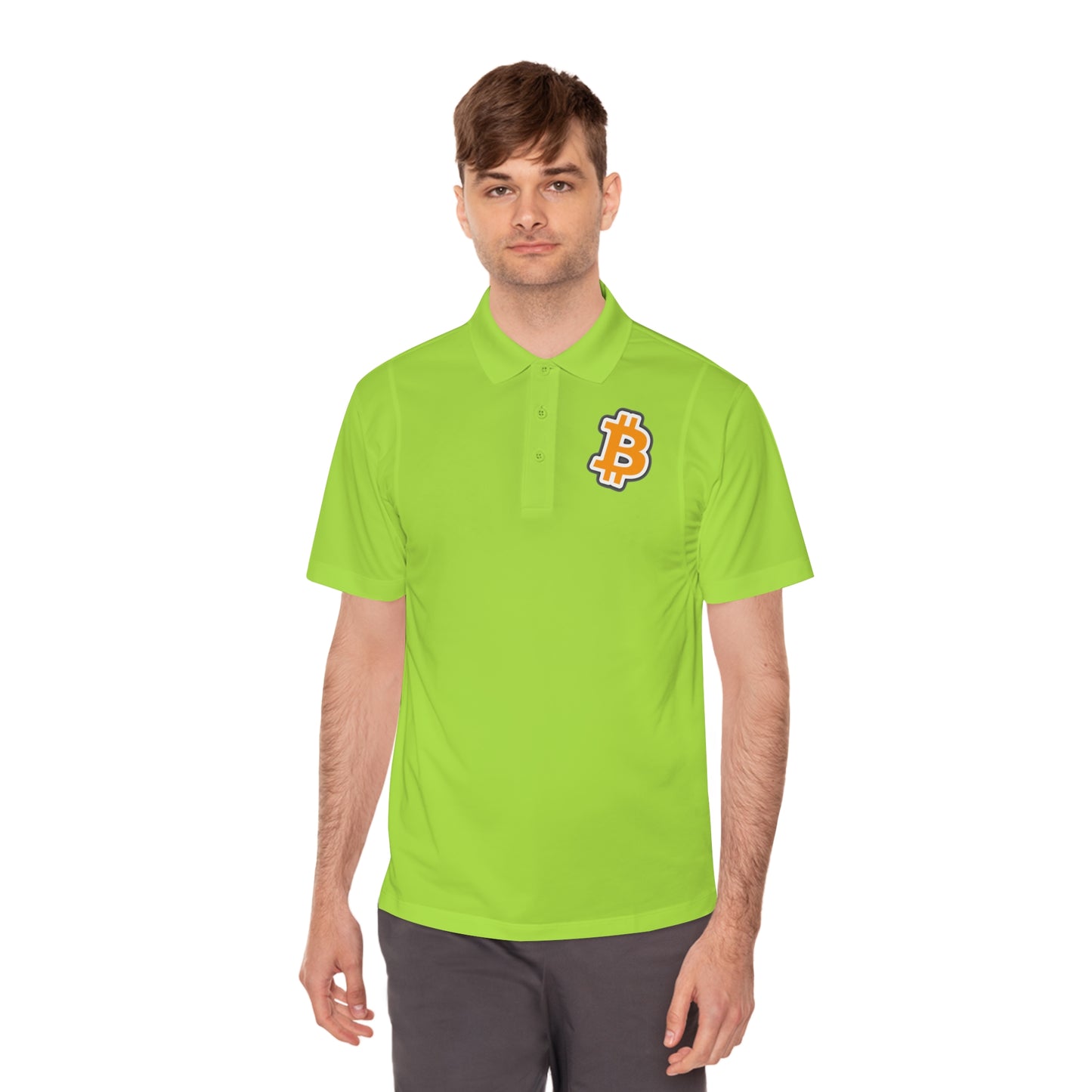 Men's Bitcoin B Sport Polo Shirt