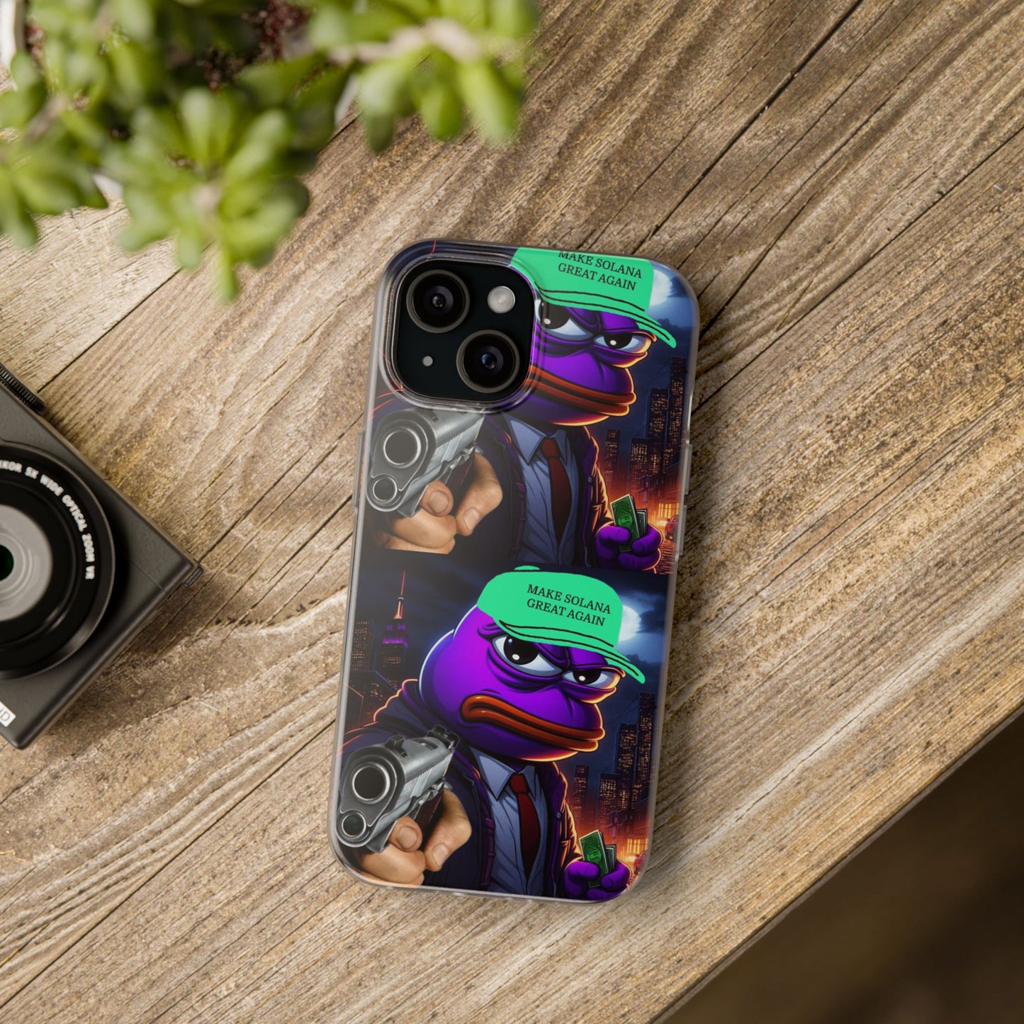 Purple Pepe Make Solana Great Again Flexi Case