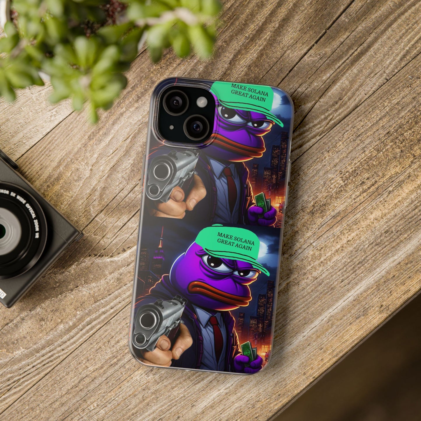 Purple Pepe Make Solana Great Again Flexi Case