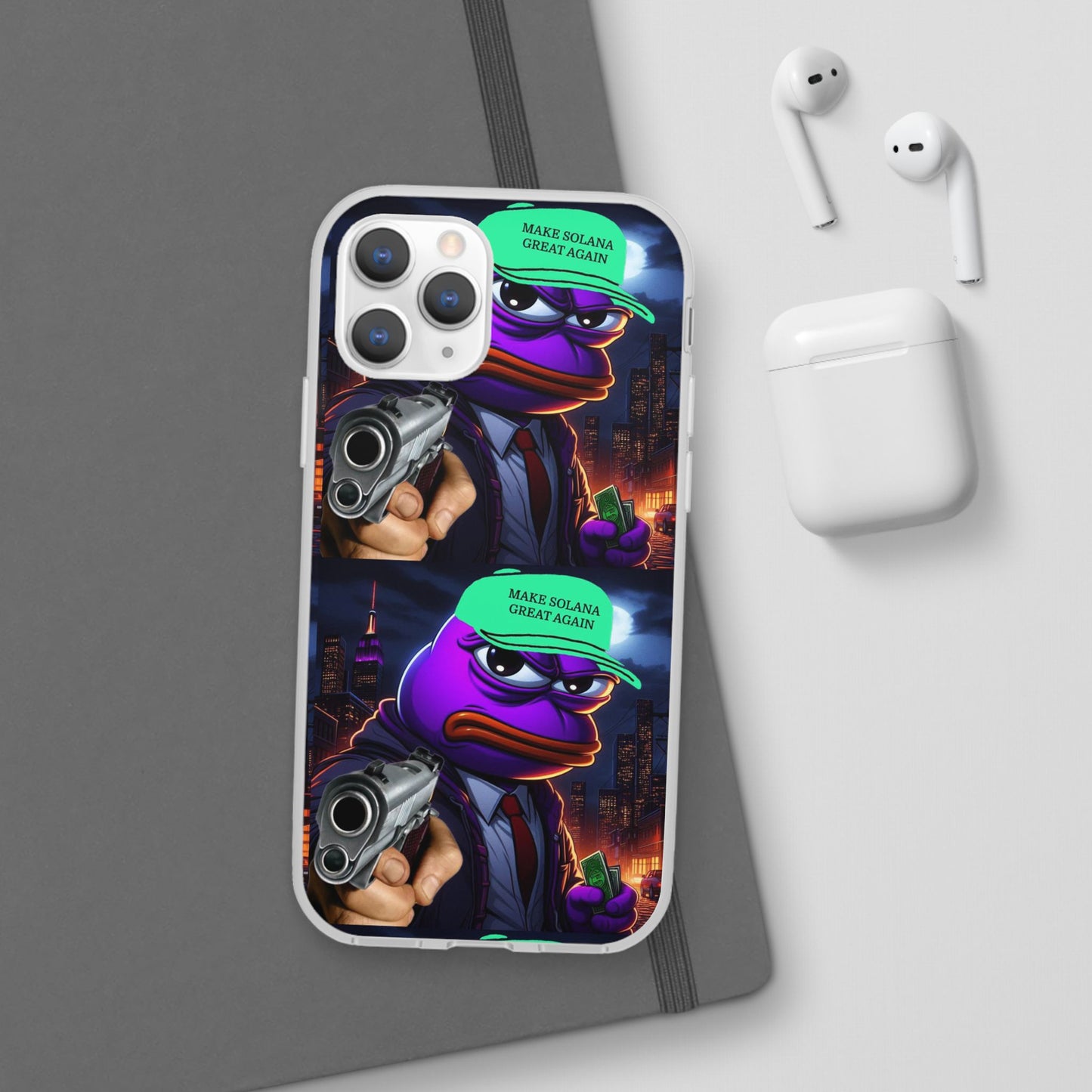 Purple Pepe Make Solana Great Again Flexi Case