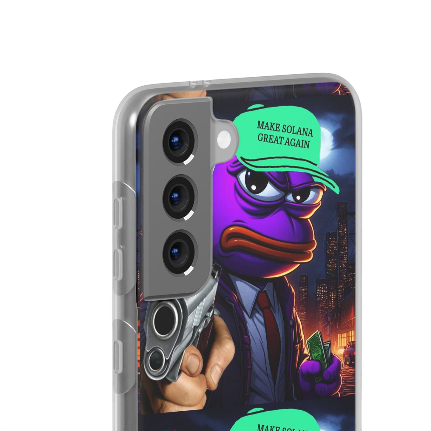 Purple Pepe Make Solana Great Again Flexi Case