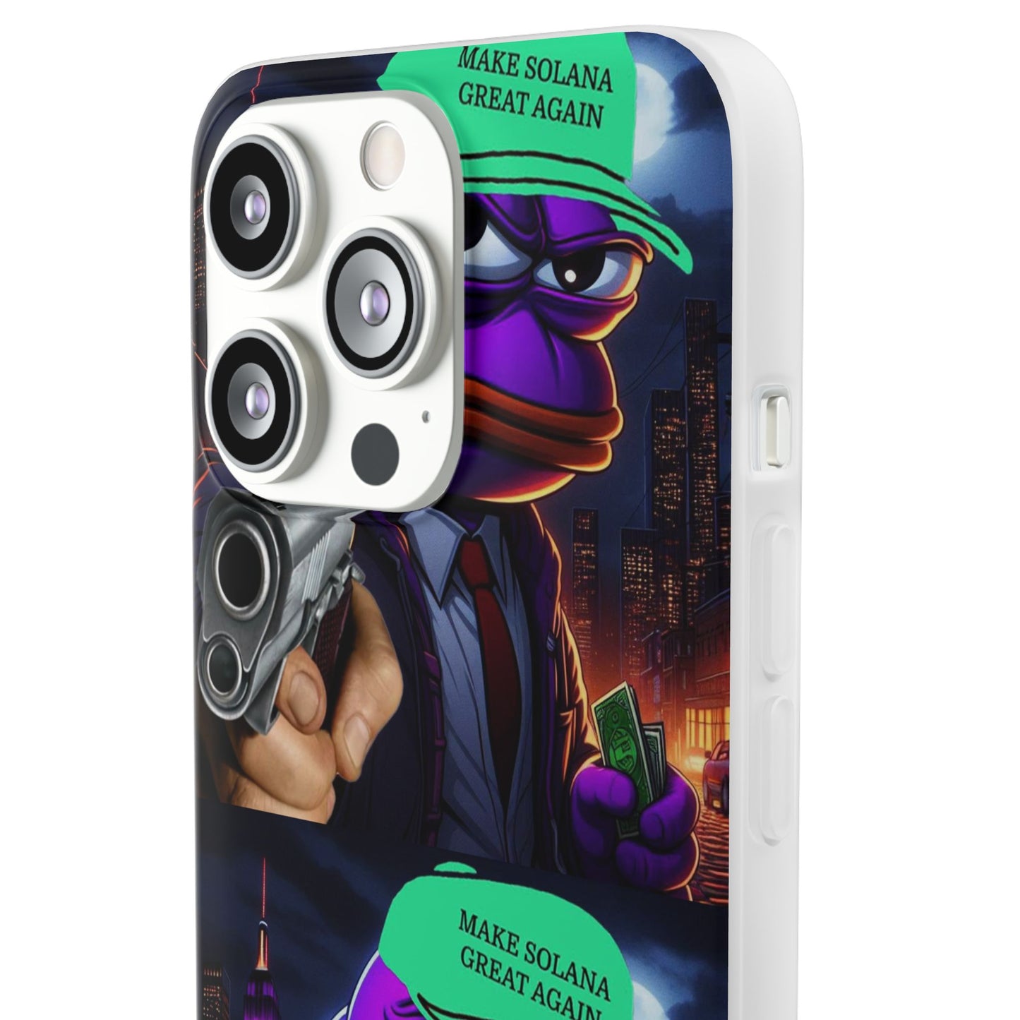 Purple Pepe Make Solana Great Again Flexi Case