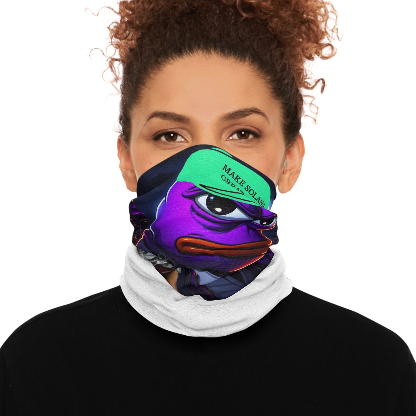 Purple Pepe Face Mask Tube Scarf