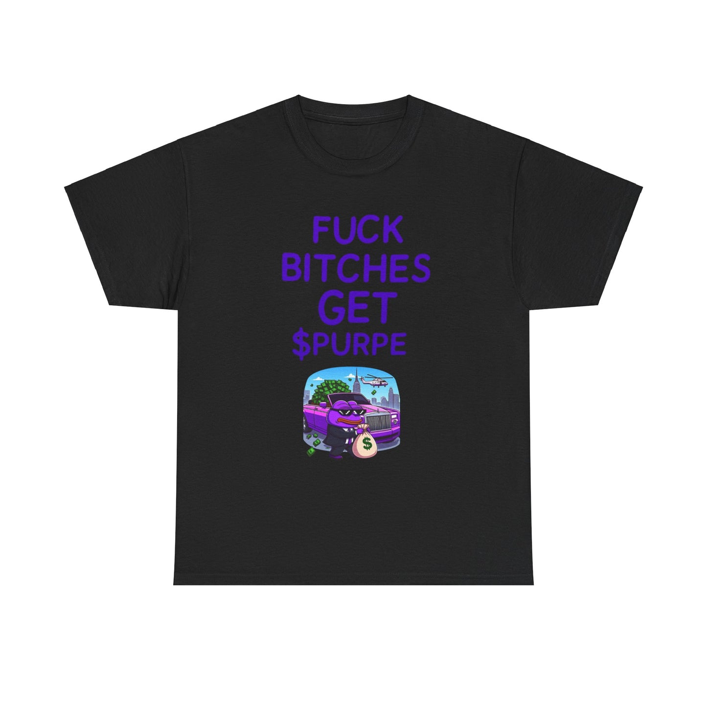 Fuck Bitches Get $Purpe Purple Pepe Shirt