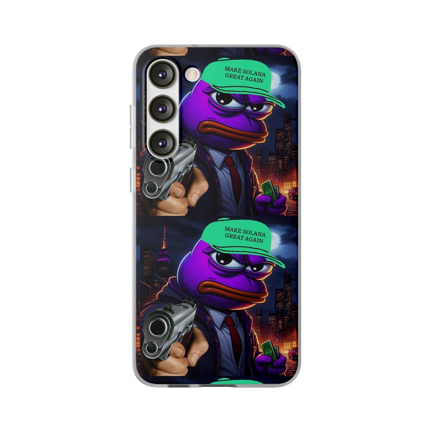 Purple Pepe Make Solana Great Again Flexi Case