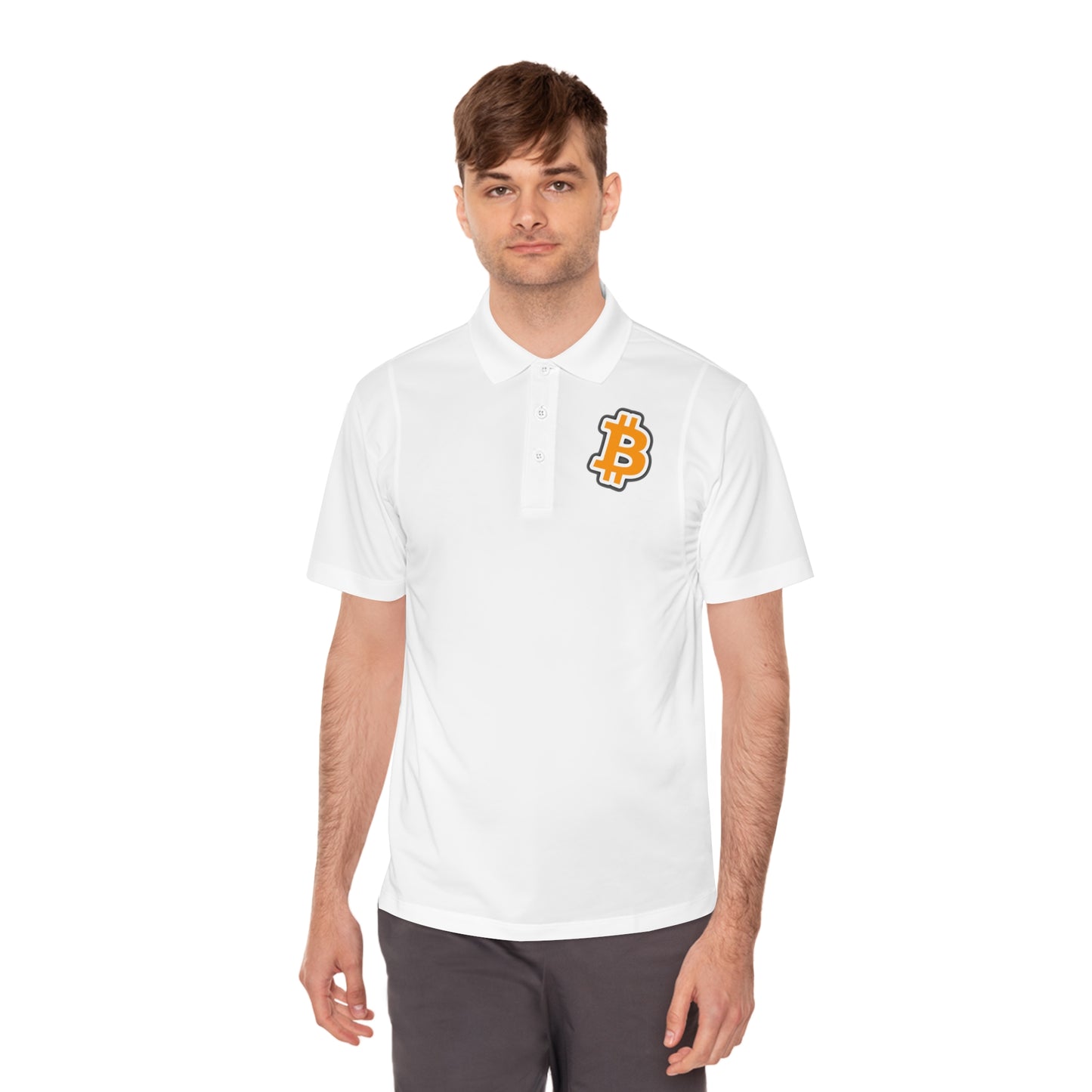 Men's Bitcoin B Sport Polo Shirt