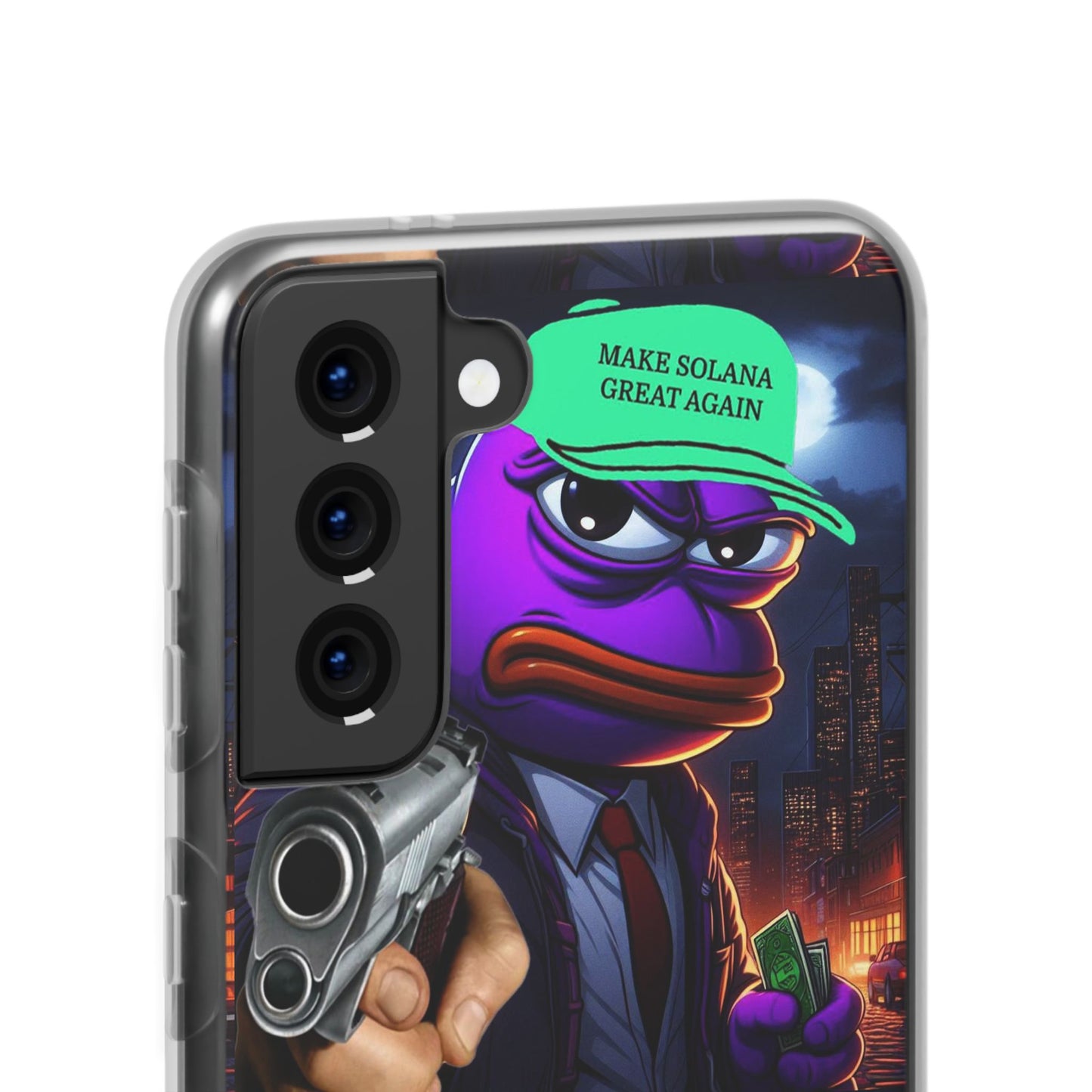 Purple Pepe Make Solana Great Again Flexi Case