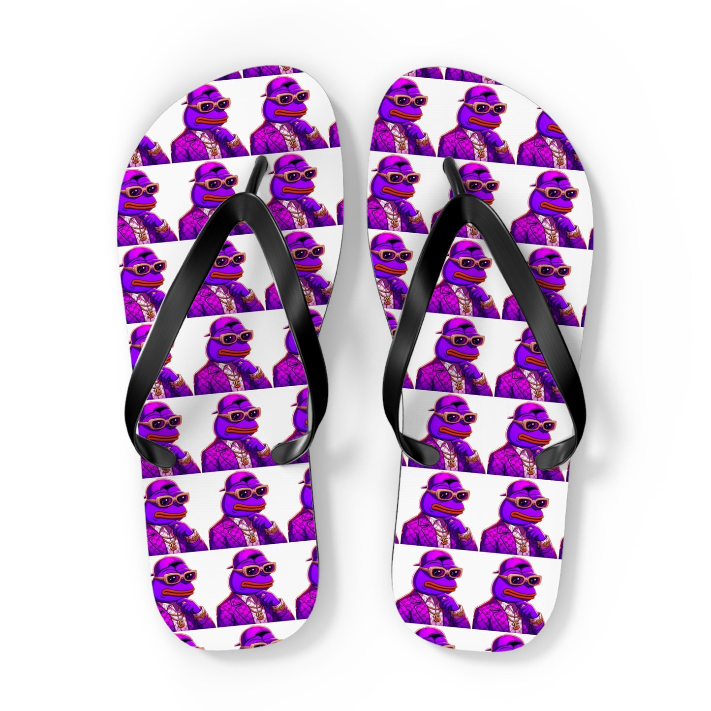 Purpe Pepe Flip Flops