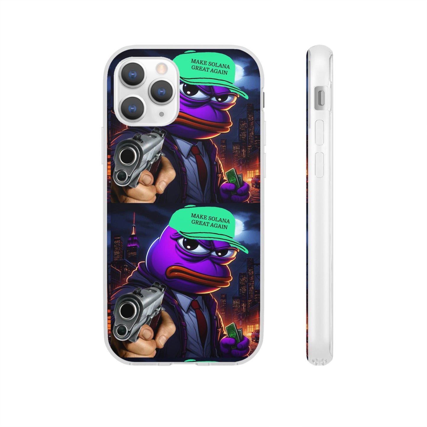 Purple Pepe Make Solana Great Again Flexi Case