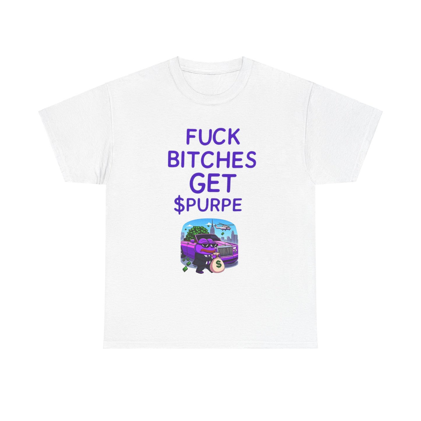 Fuck Bitches Get $Purpe Purple Pepe Shirt