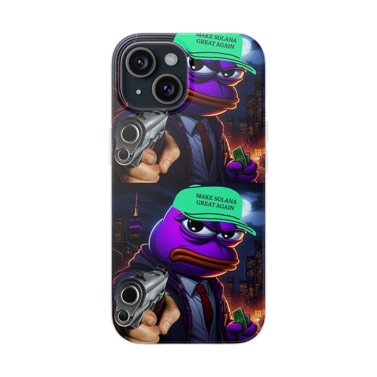 Purple Pepe Make Solana Great Again Flexi Case