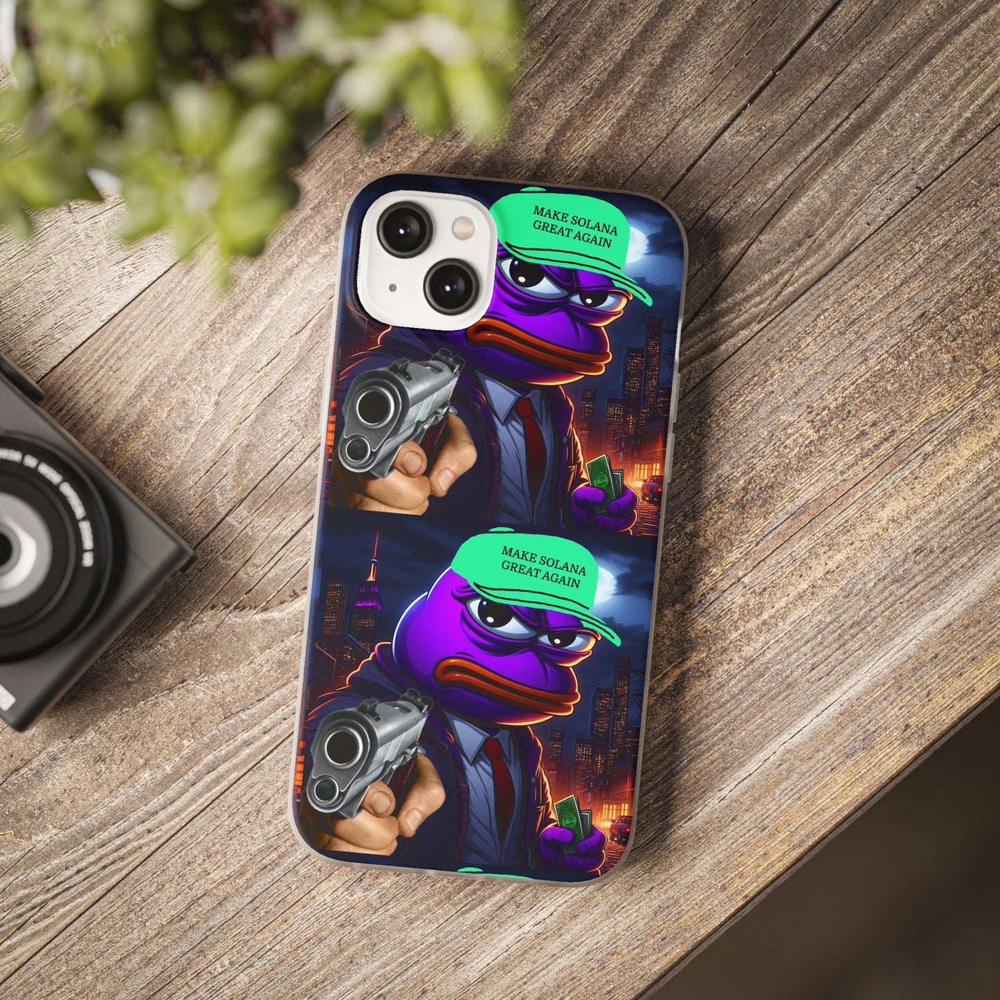 Purple Pepe Make Solana Great Again Flexi Case