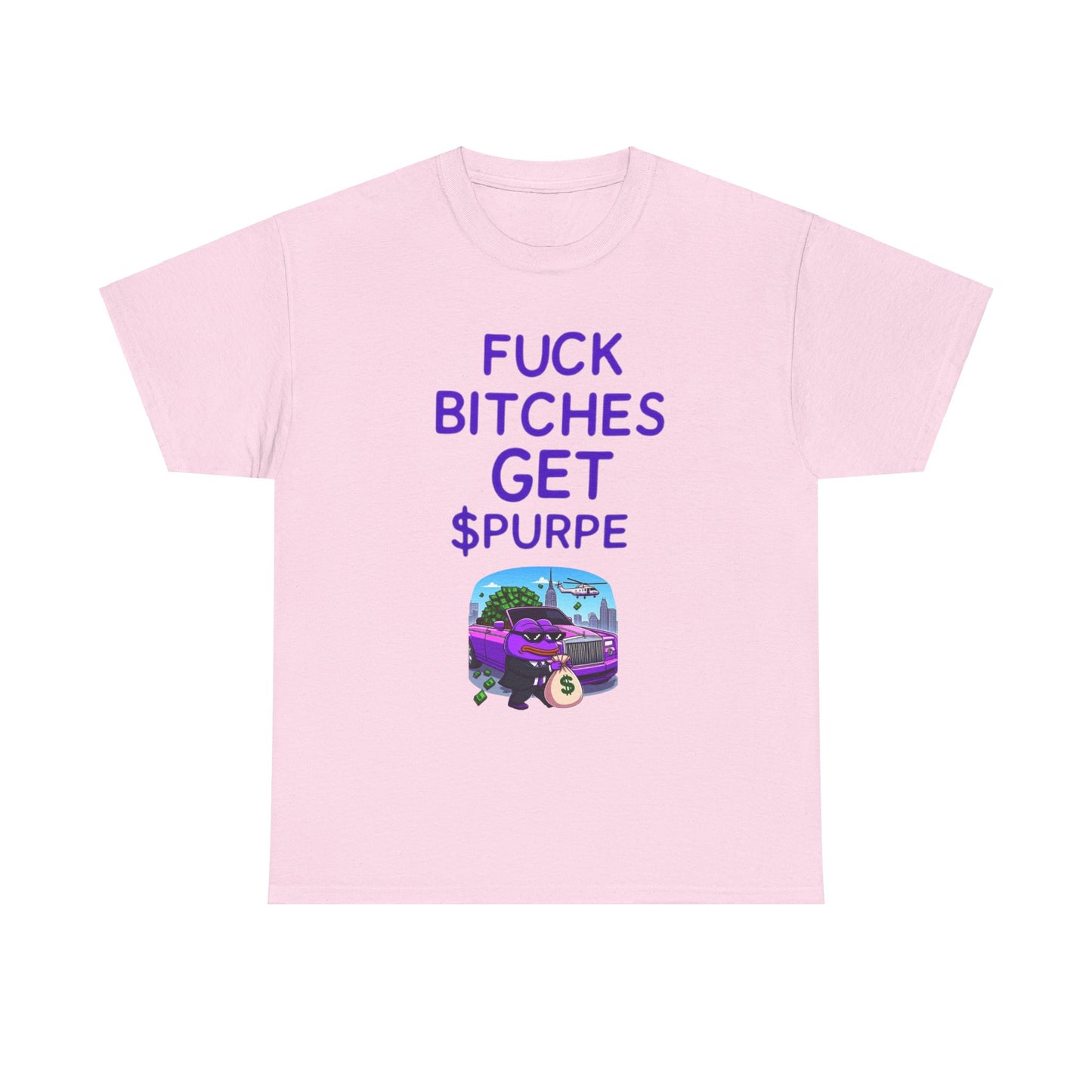 Fuck Bitches Get $Purpe Purple Pepe Shirt