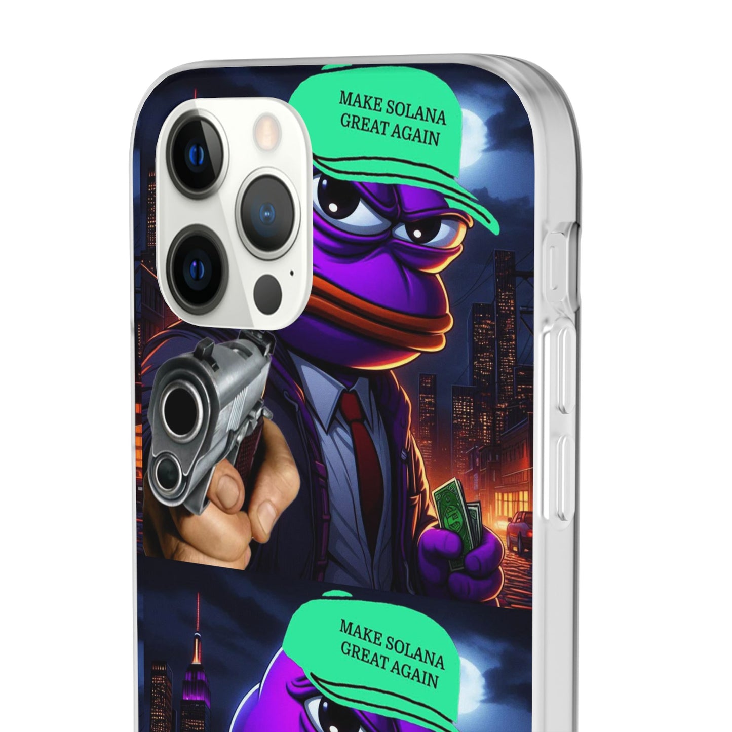 Purple Pepe Make Solana Great Again Flexi Case