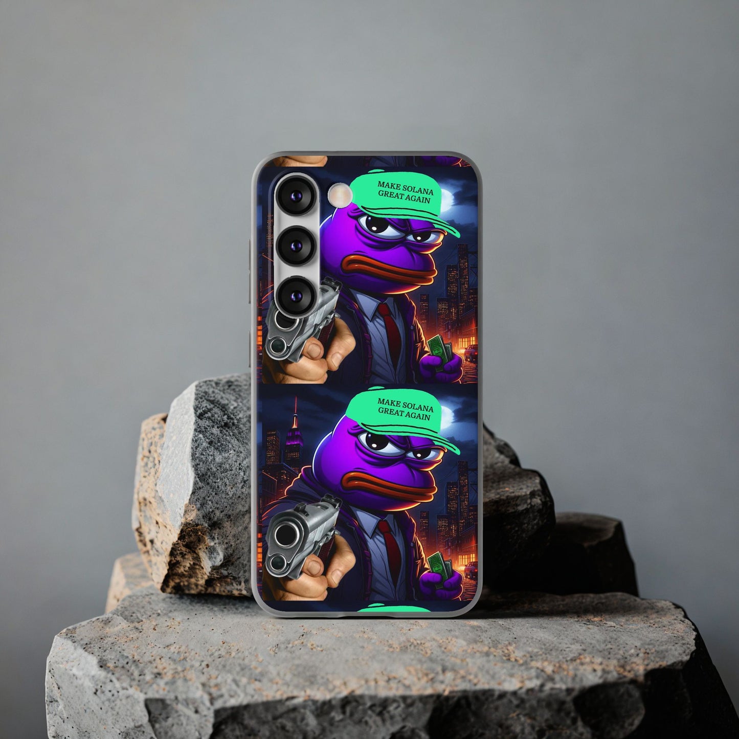 Purple Pepe Make Solana Great Again Flexi Case