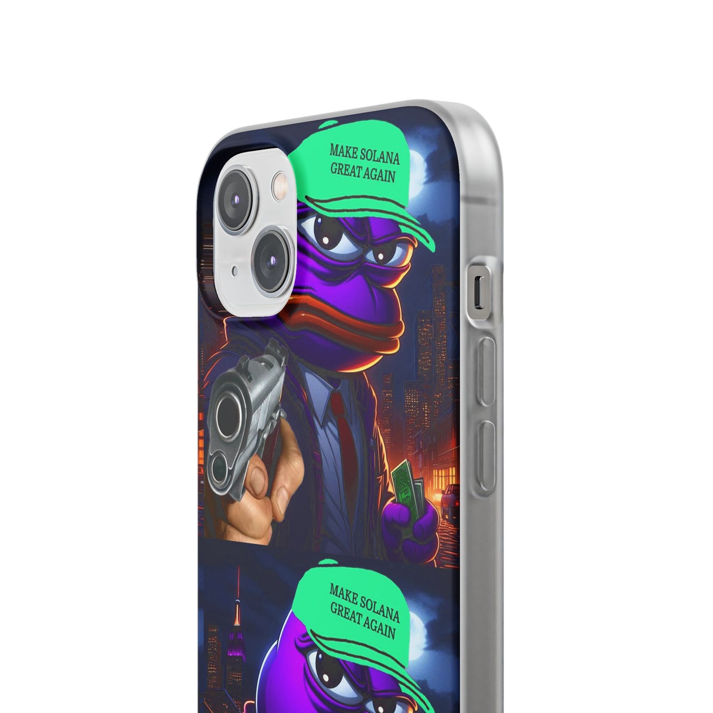 Purple Pepe Make Solana Great Again Flexi Case