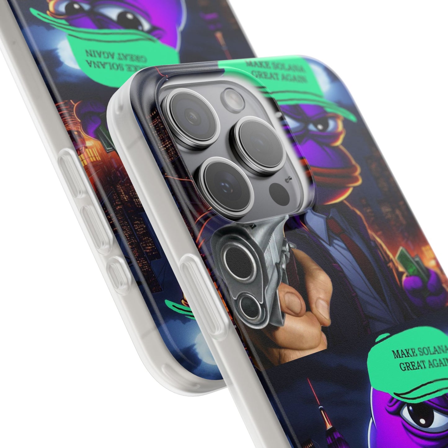 Purple Pepe Make Solana Great Again Flexi Case