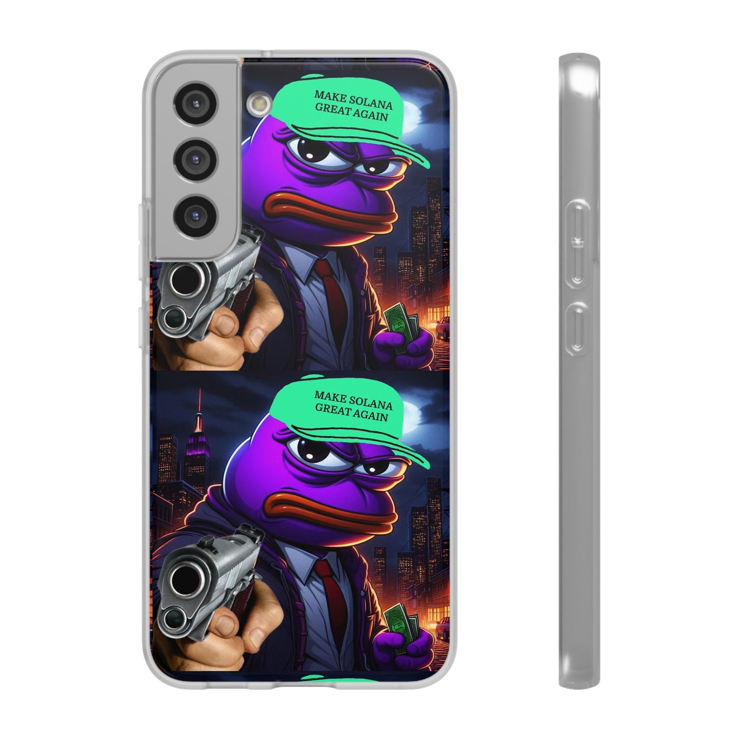 Purple Pepe Make Solana Great Again Flexi Case