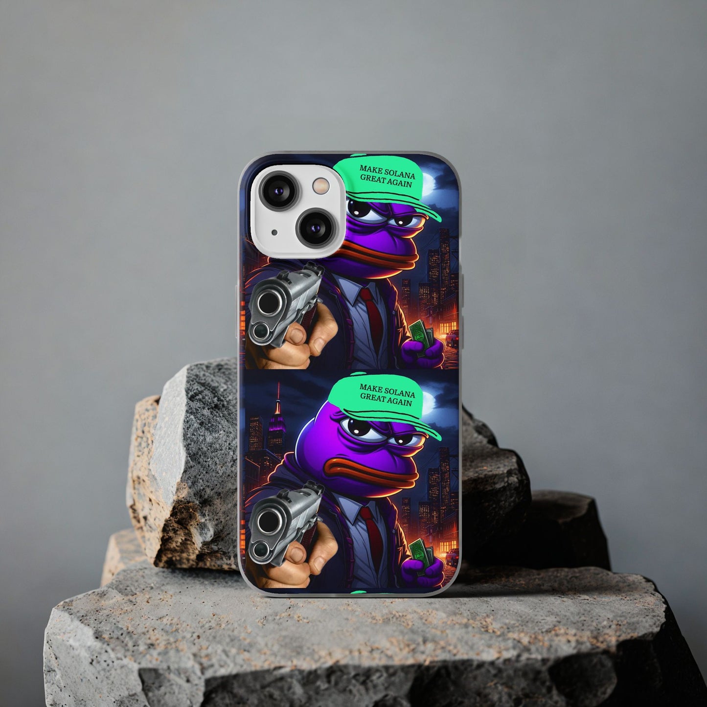 Purple Pepe Make Solana Great Again Flexi Case