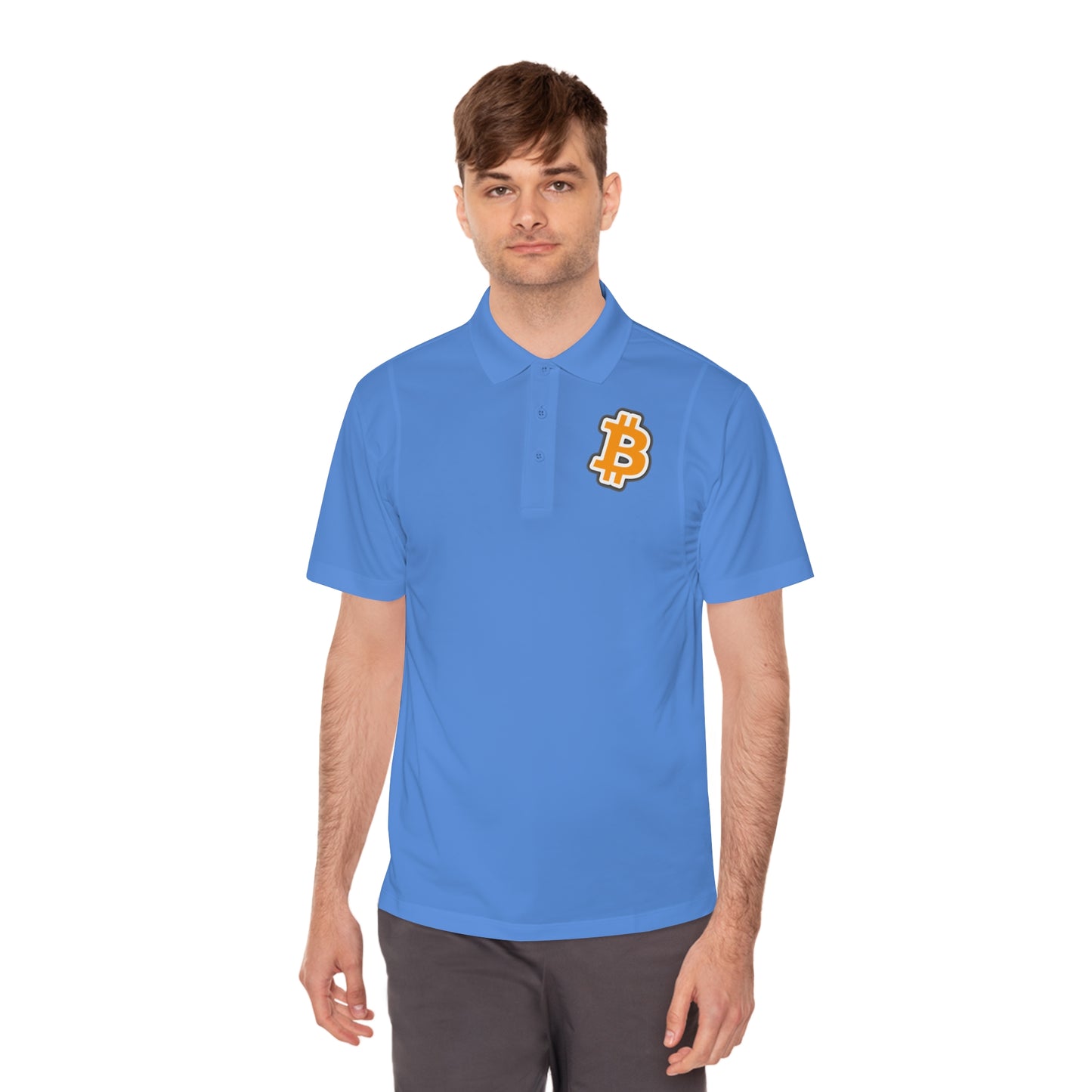 Men's Bitcoin B Sport Polo Shirt