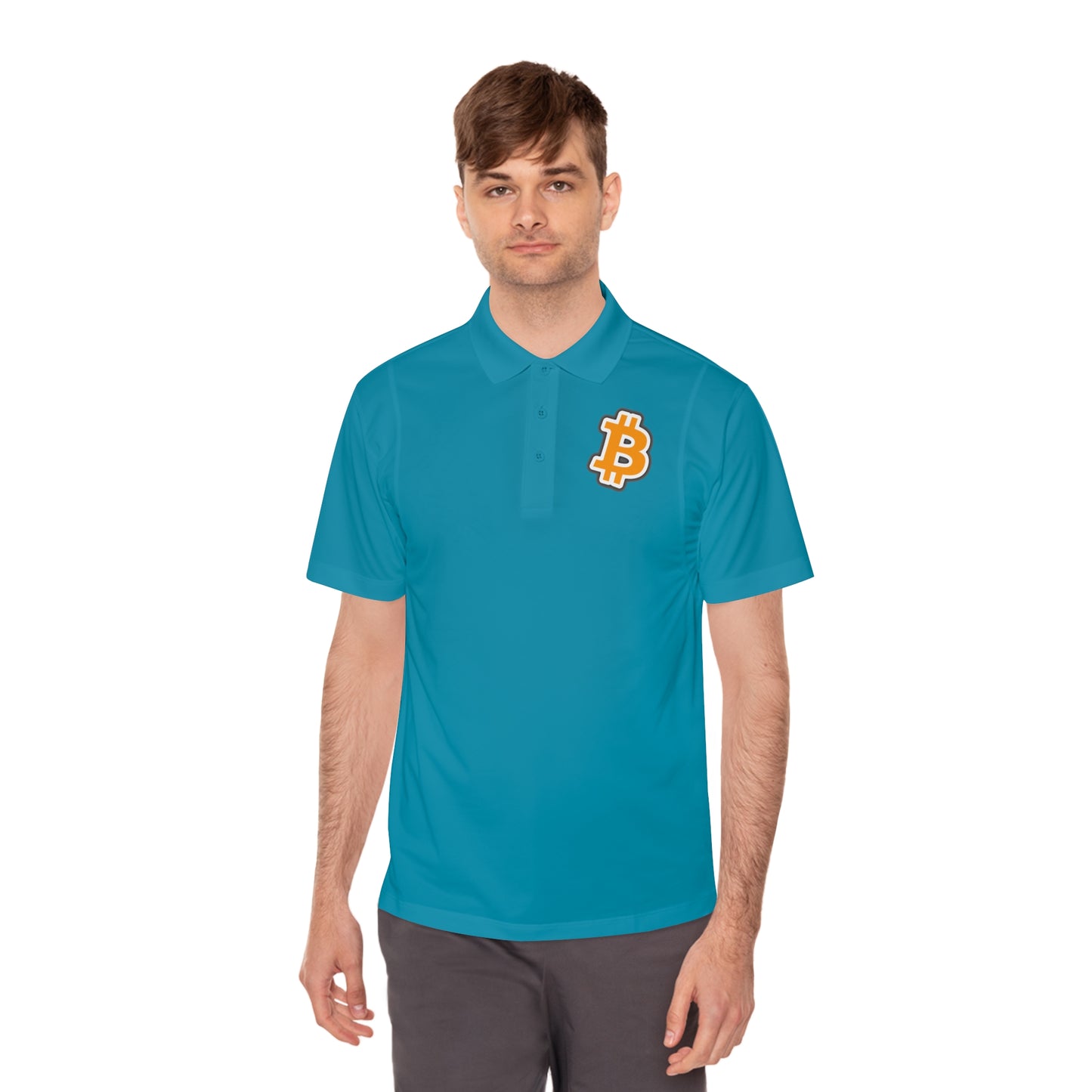 Men's Bitcoin B Sport Polo Shirt