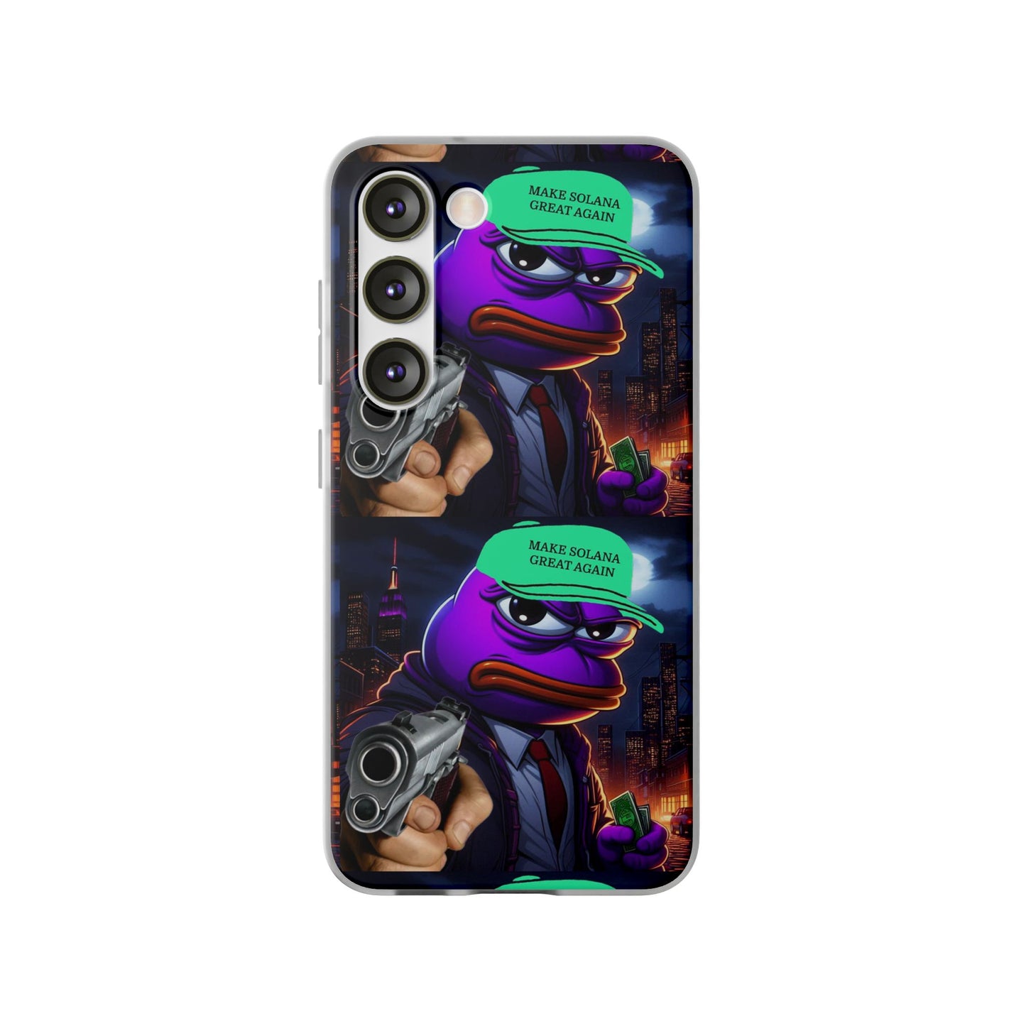 Purple Pepe Make Solana Great Again Flexi Case