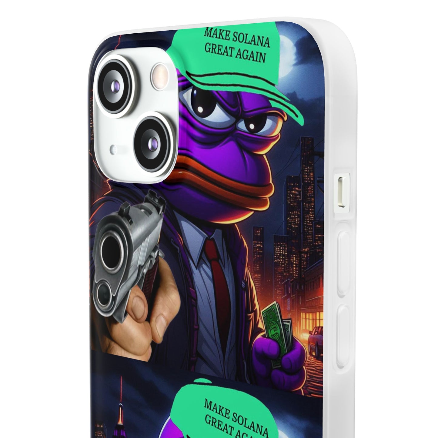 Purple Pepe Make Solana Great Again Flexi Case