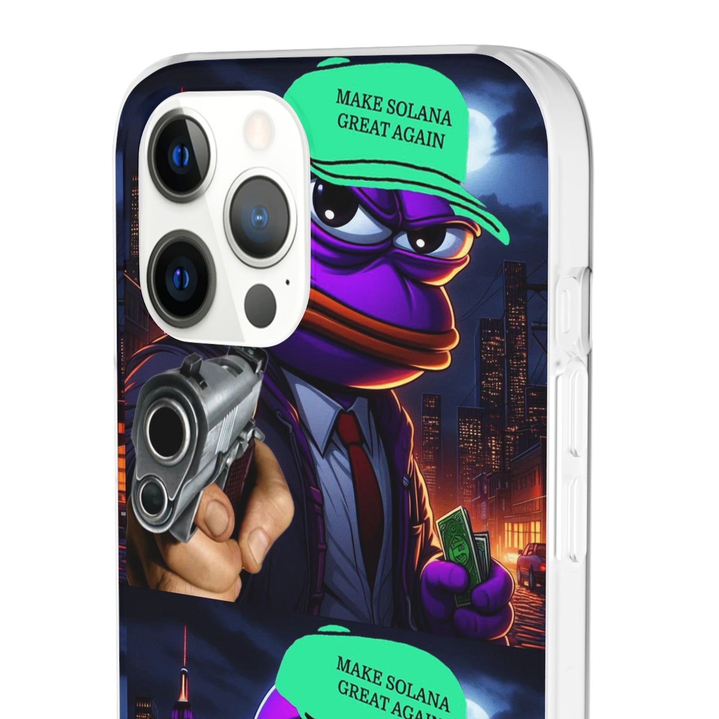 Purple Pepe Make Solana Great Again Flexi Case