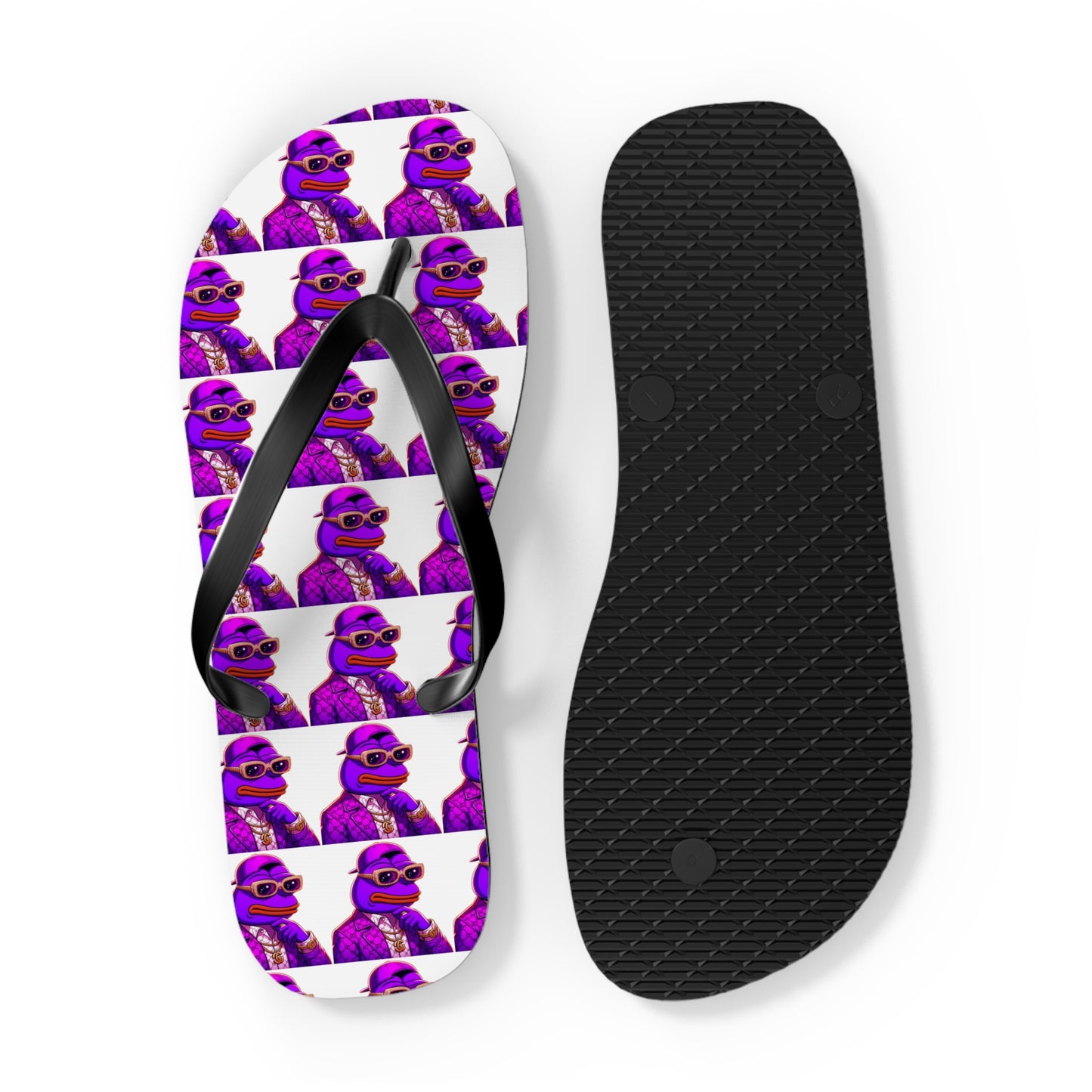 Purpe Pepe Flip Flops