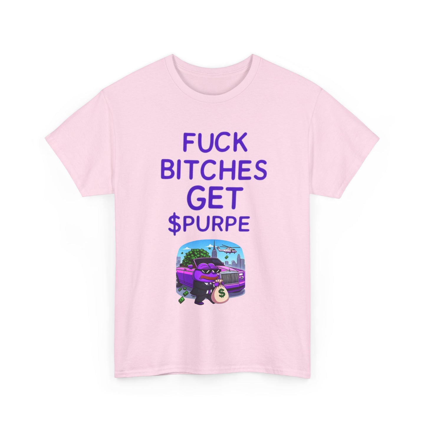 Fuck Bitches Get $Purpe Purple Pepe Shirt