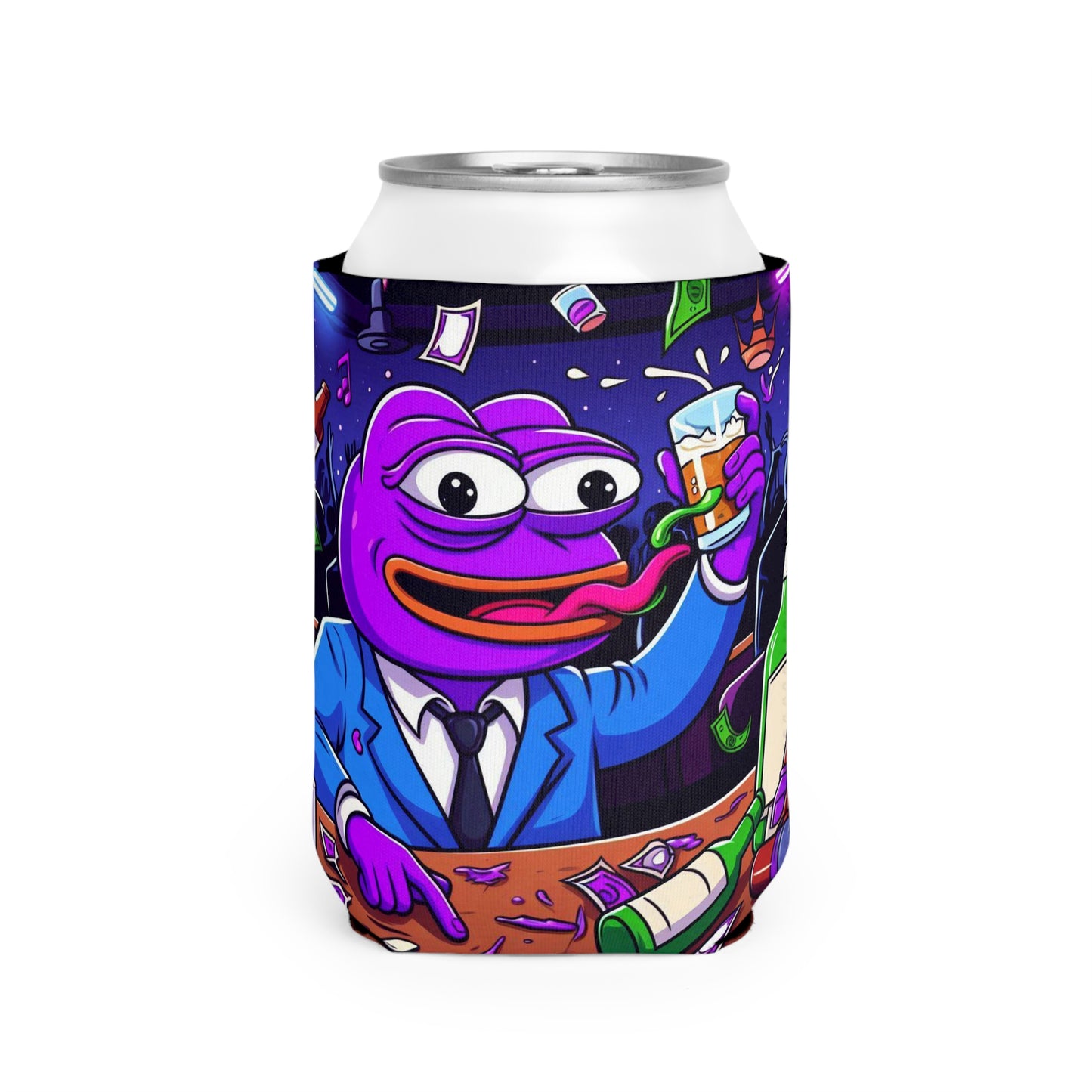 Purple Pepe Beer/soda Can Cooler Sleeve