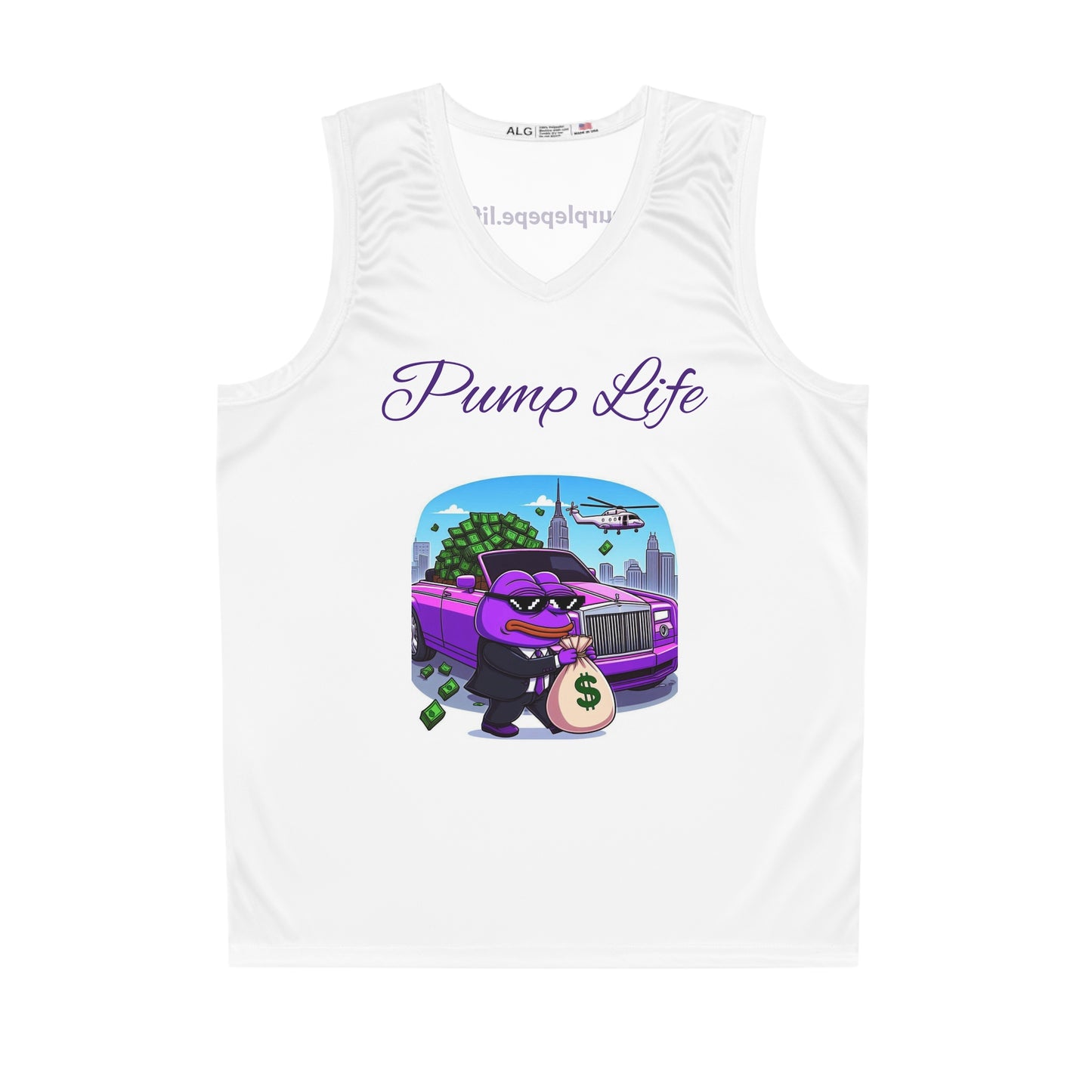 Purple Pepe Pump Basketball Jersey