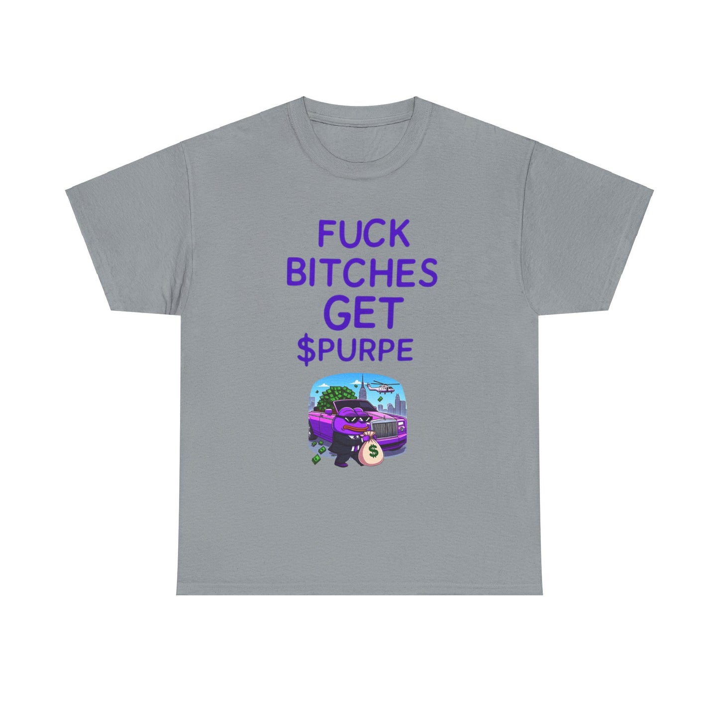 Fuck Bitches Get $Purpe Purple Pepe Shirt