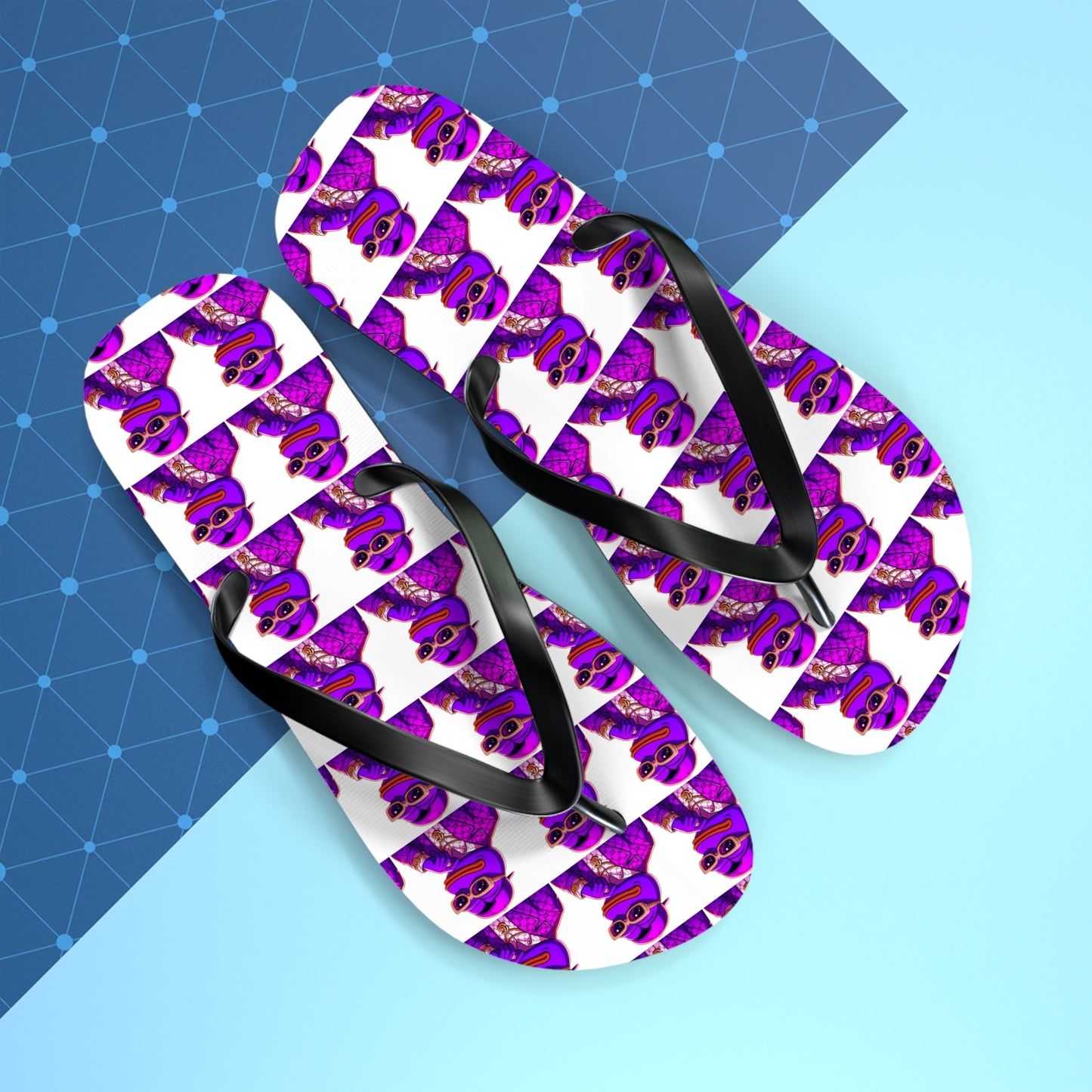 Purpe Pepe Flip Flops