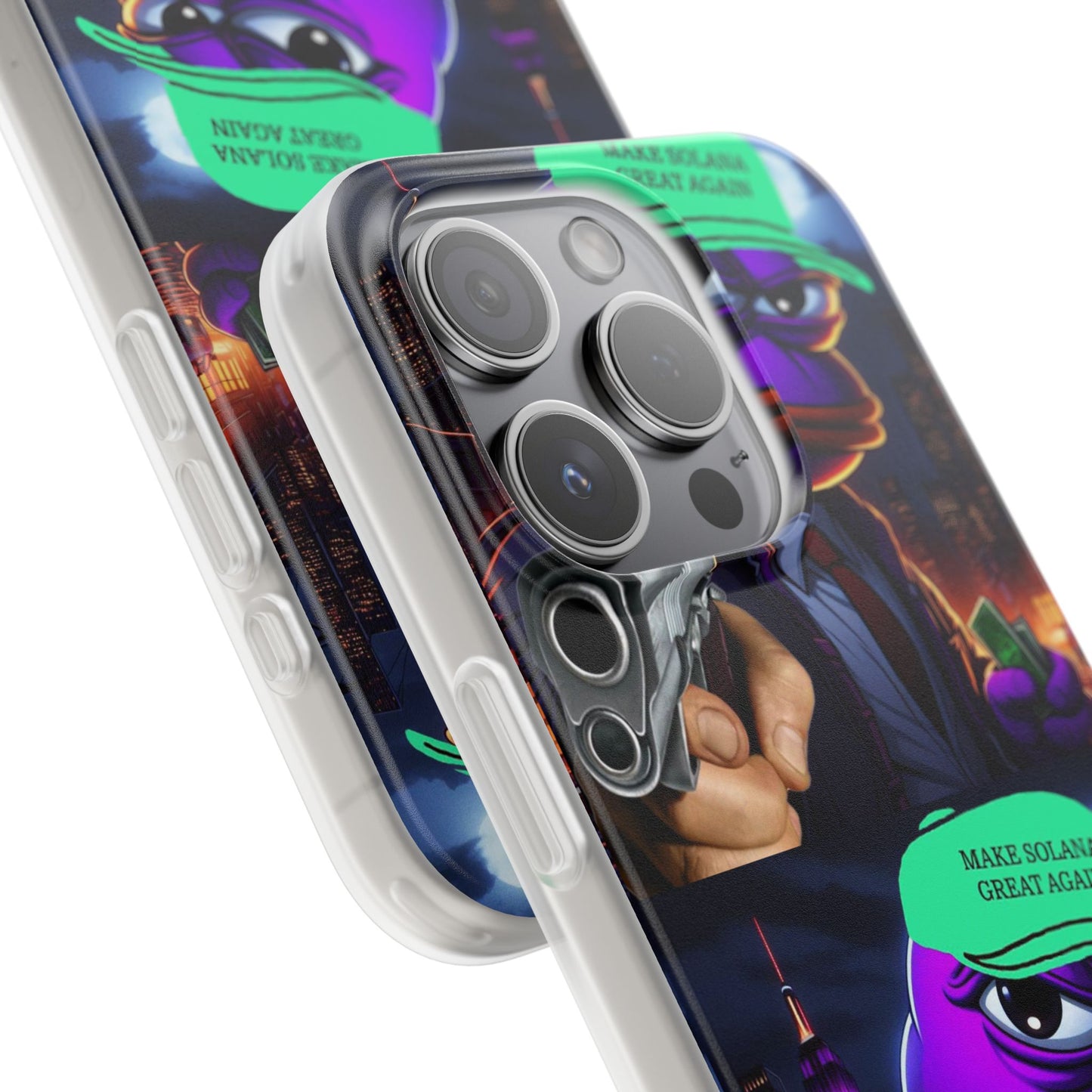 Purple Pepe Make Solana Great Again Flexi Case