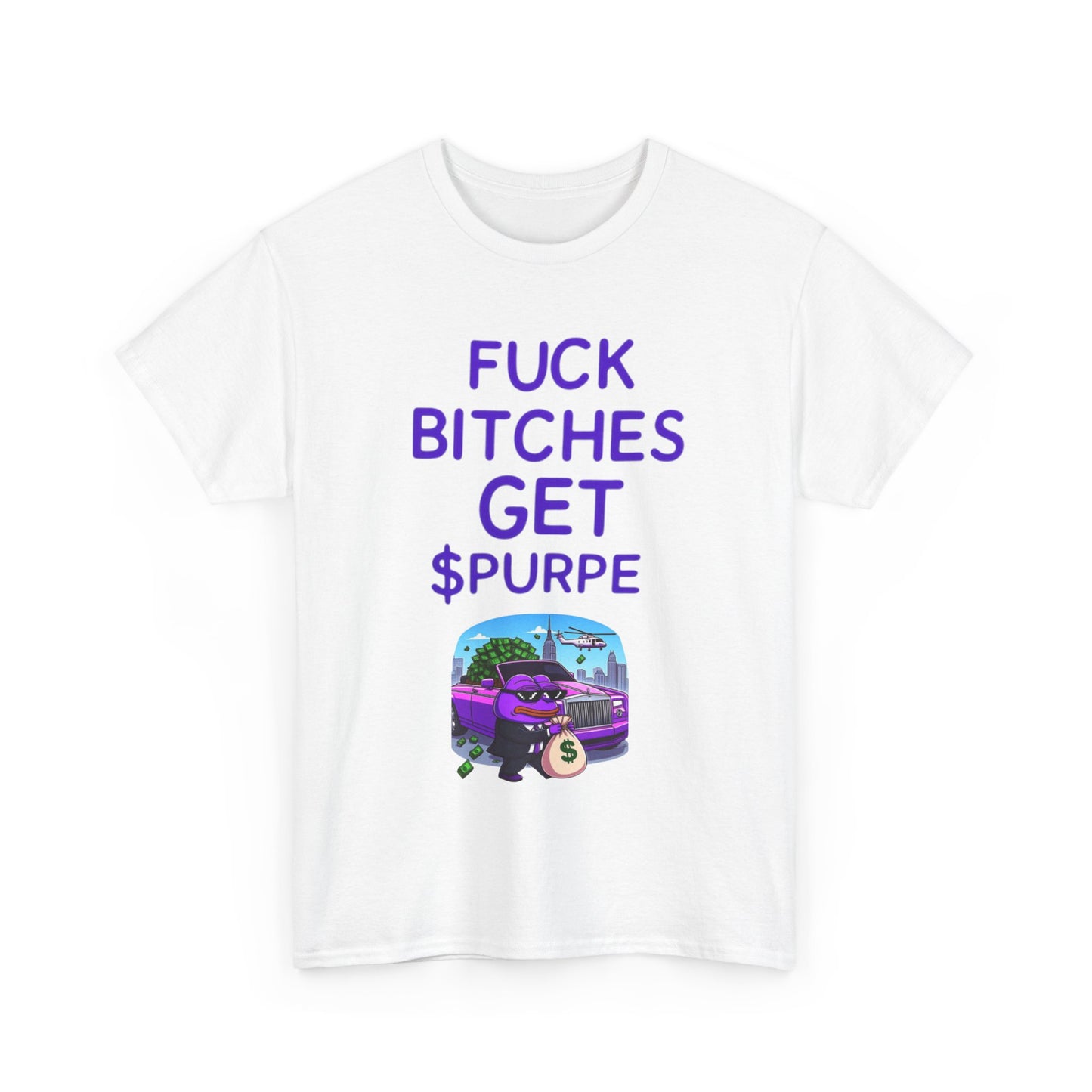 Fuck Bitches Get $Purpe Purple Pepe Shirt