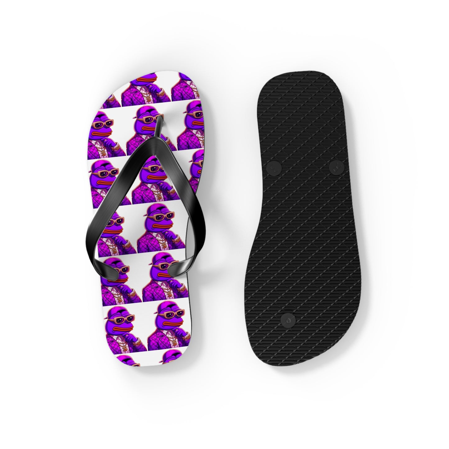 Purpe Pepe Flip Flops