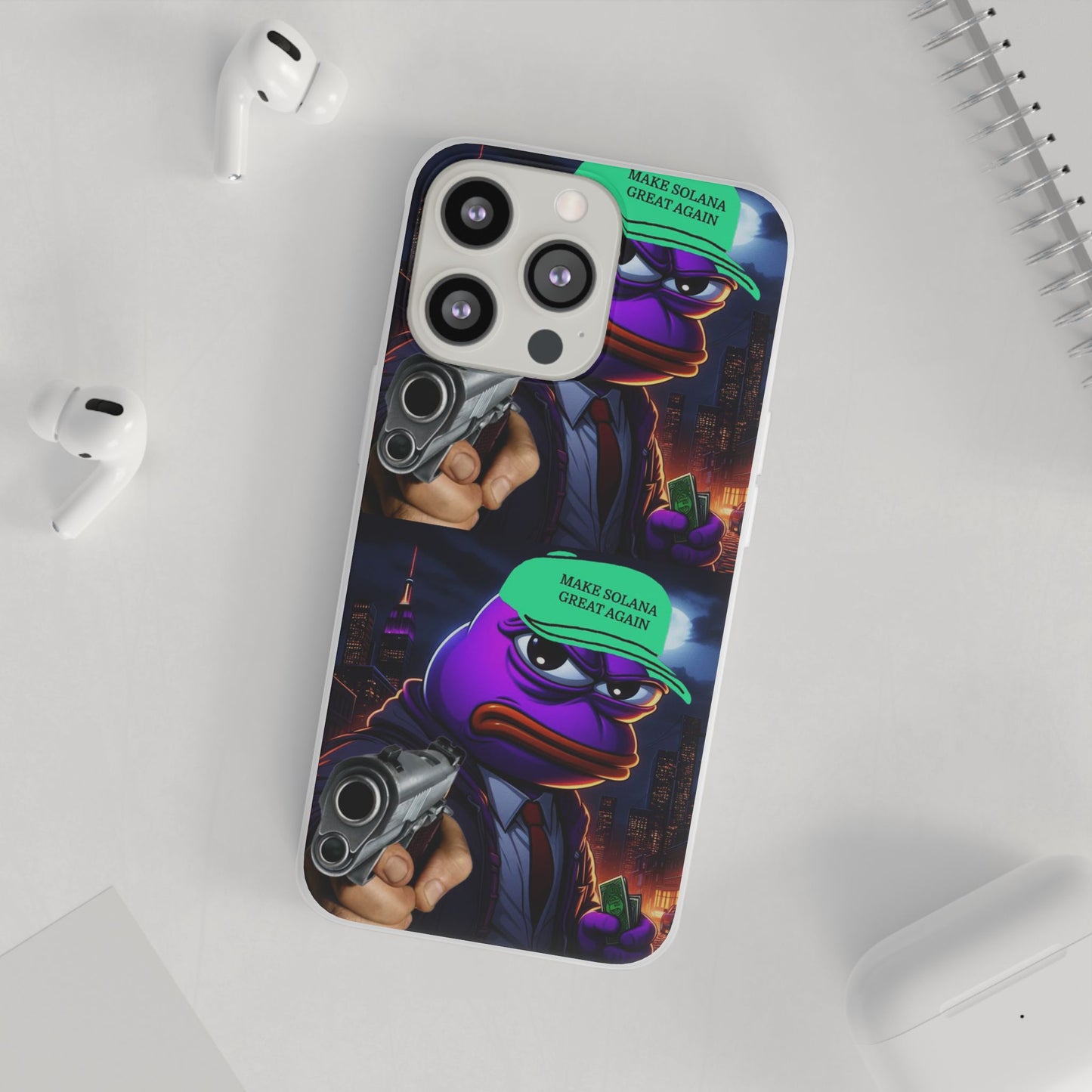 Purple Pepe Make Solana Great Again Flexi Case