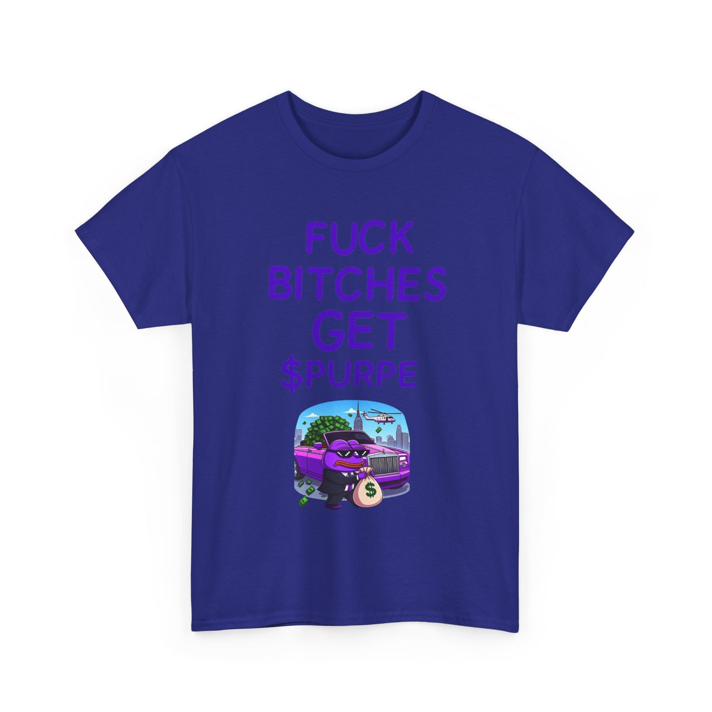 Fuck Bitches Get $Purpe Purple Pepe Shirt