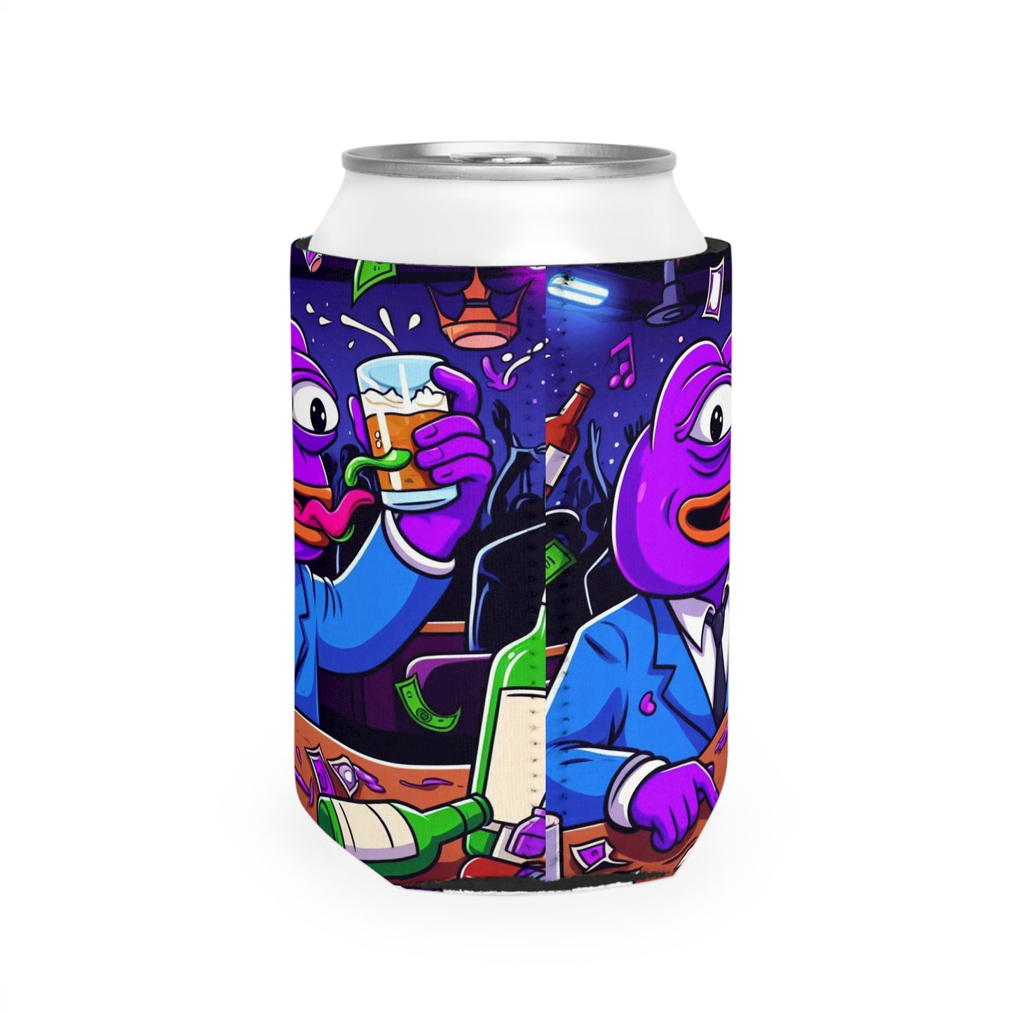 Purple Pepe Beer/soda Can Cooler Sleeve