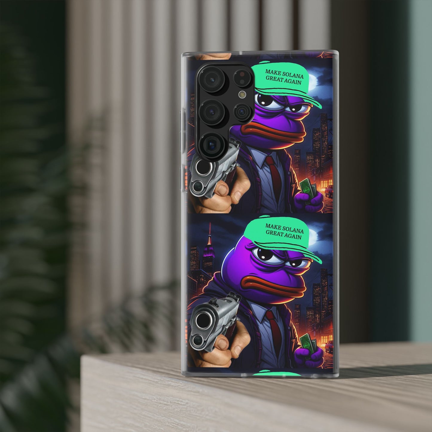 Purple Pepe Make Solana Great Again Flexi Case