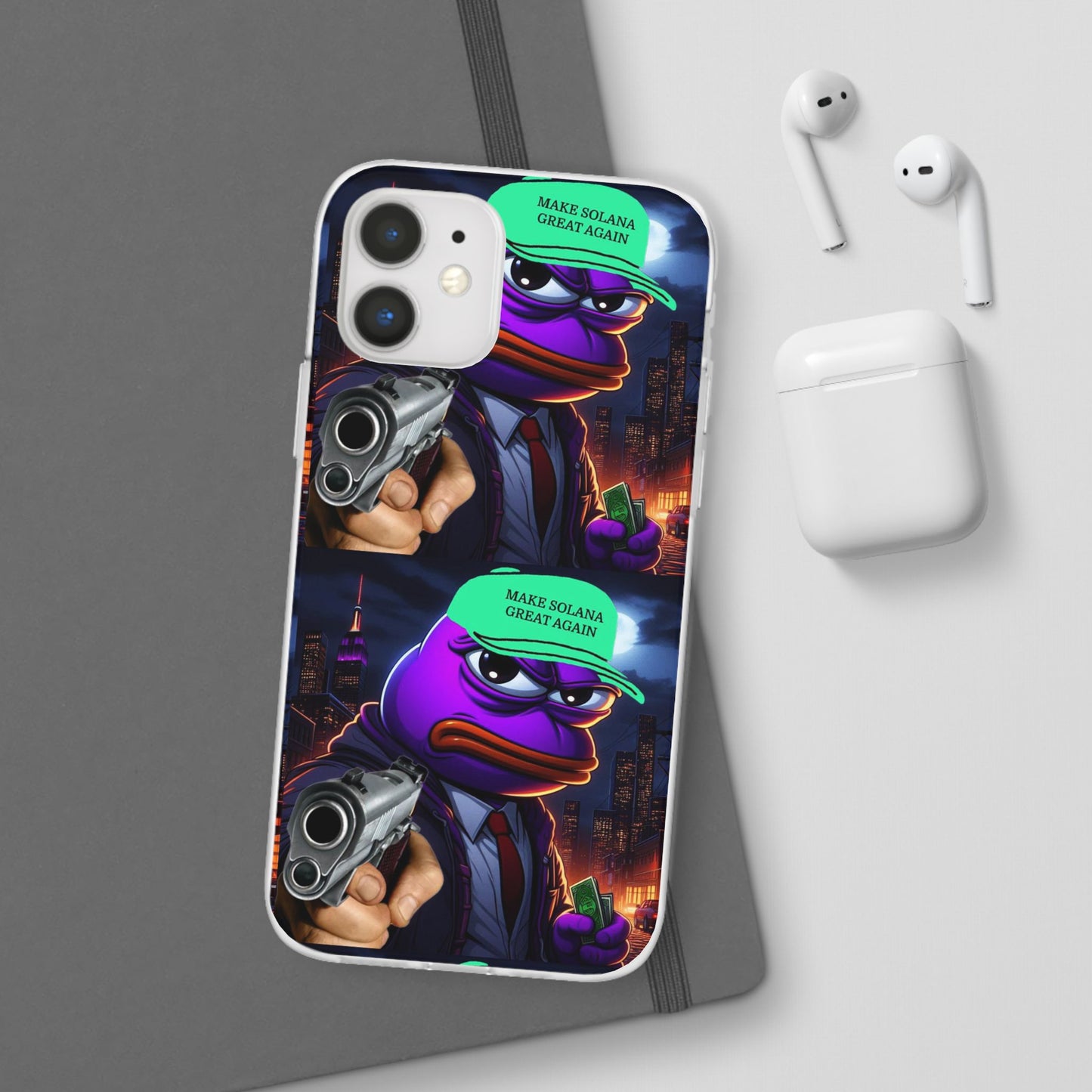 Purple Pepe Make Solana Great Again Flexi Case