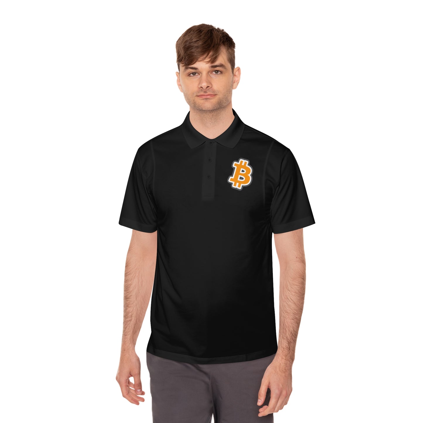 Men's Bitcoin B Sport Polo Shirt