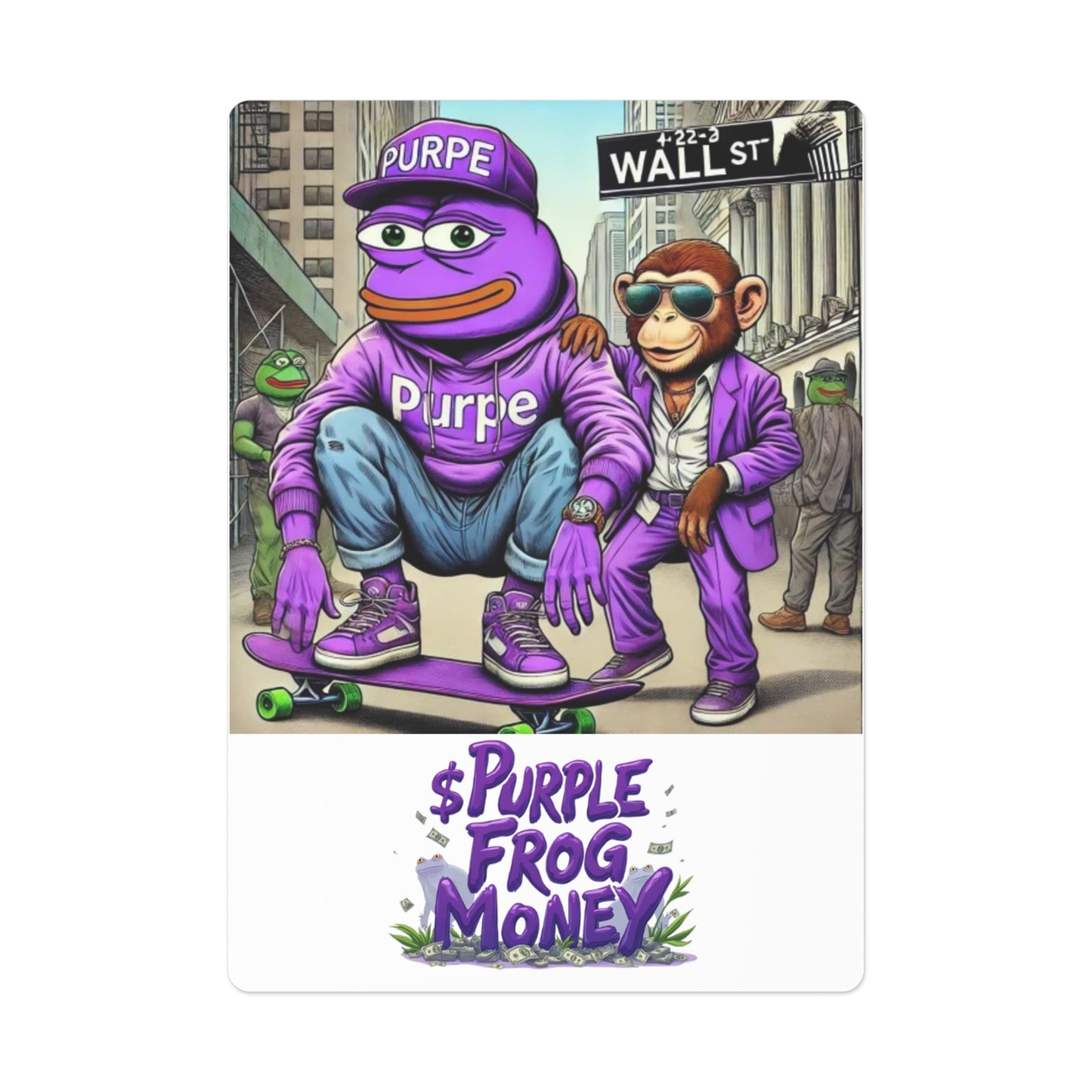 Purple Pepe Poker Cards