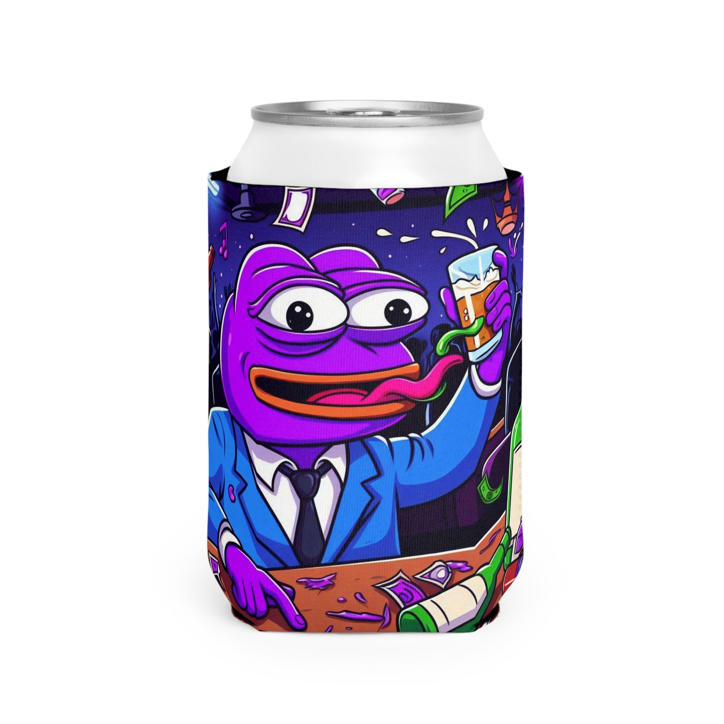 Purple Pepe Beer/soda Can Cooler Sleeve