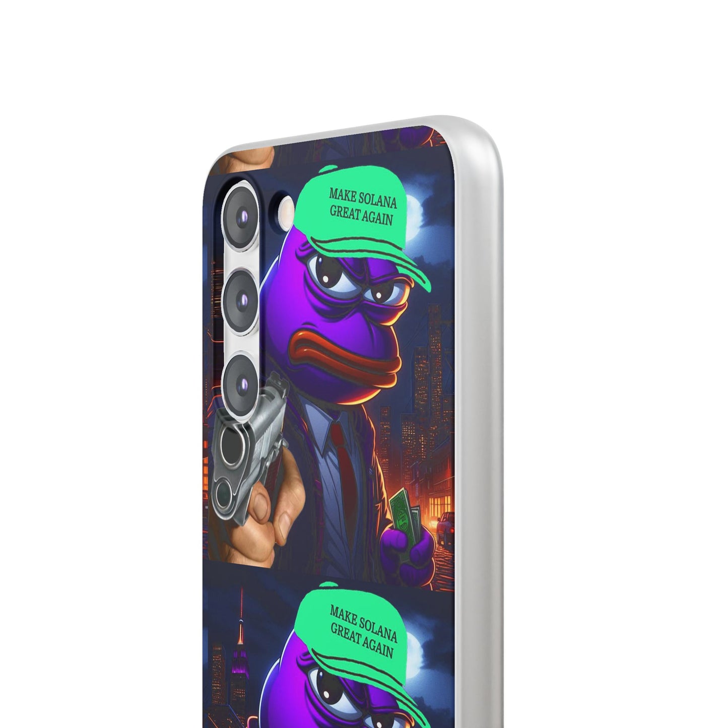 Purple Pepe Make Solana Great Again Flexi Case