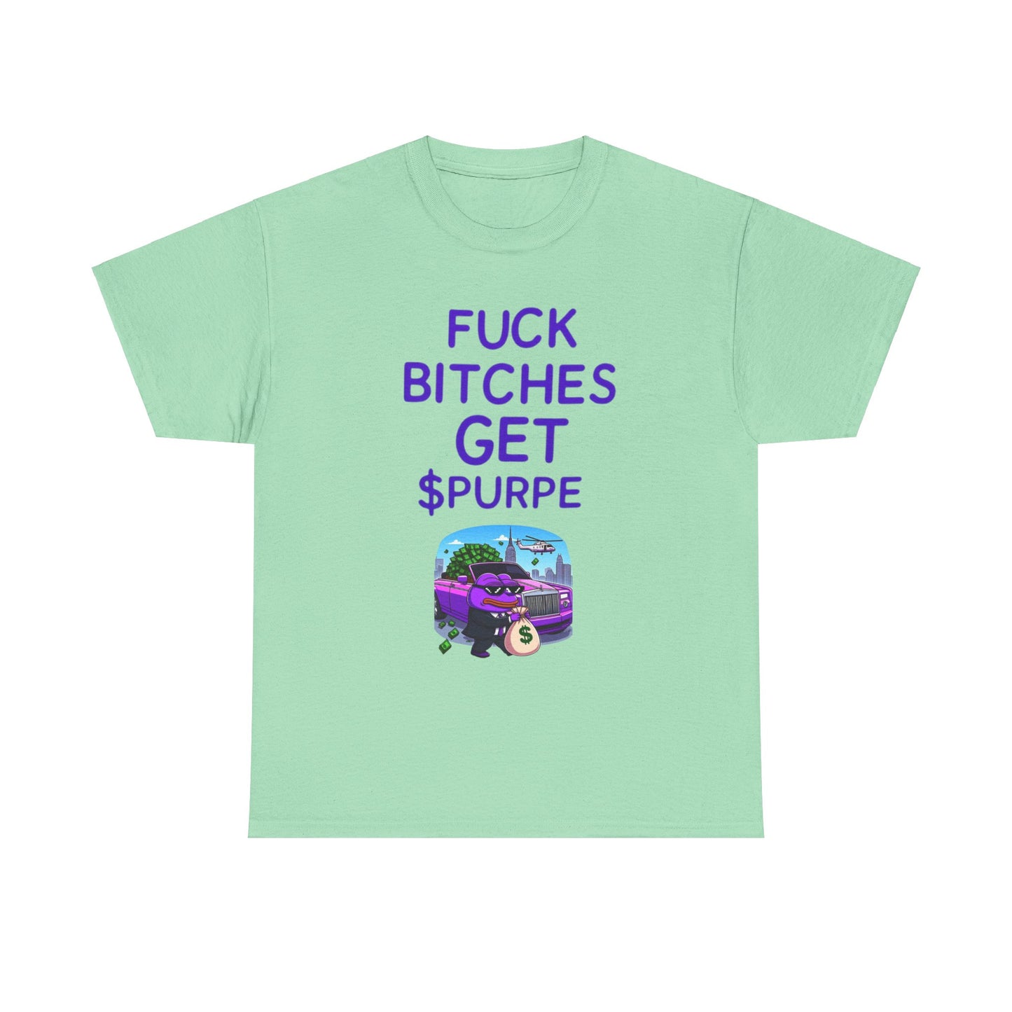 Fuck Bitches Get $Purpe Purple Pepe Shirt