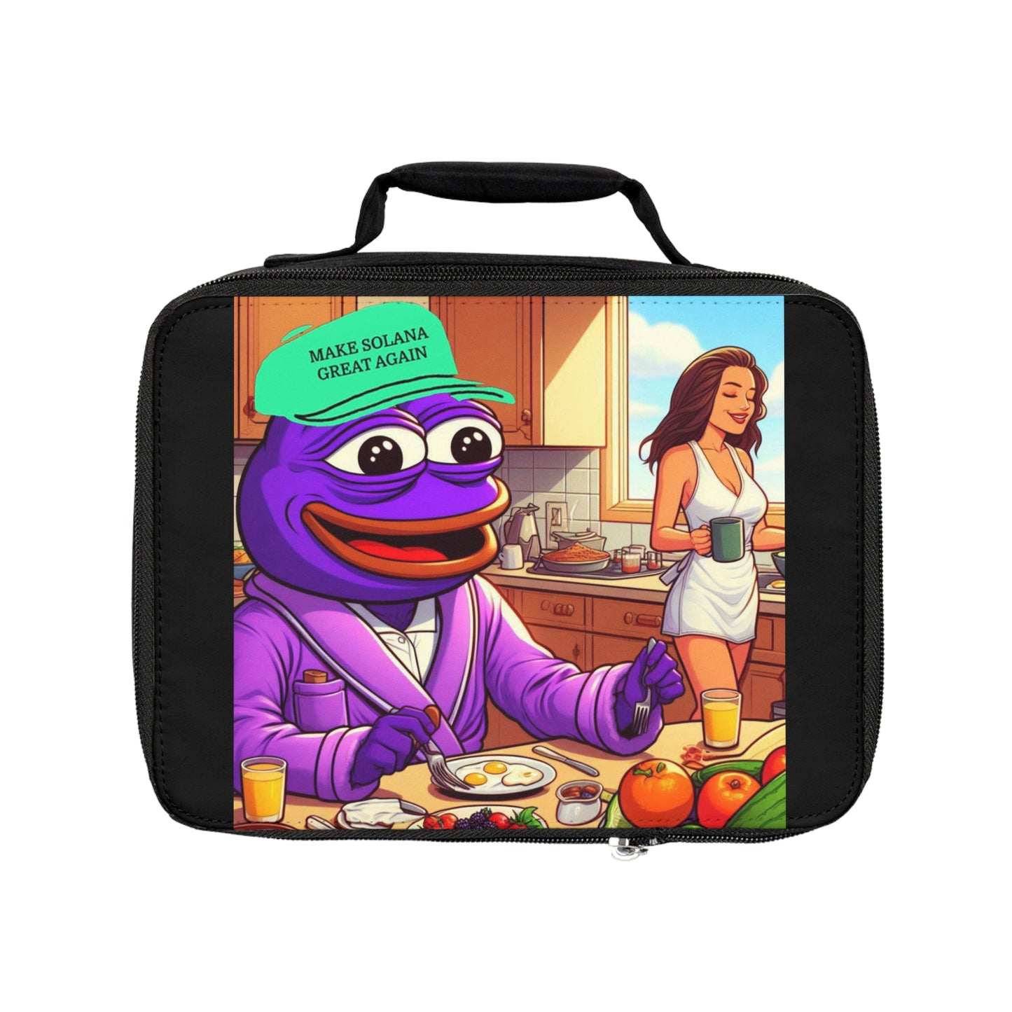 Purple Pepe Lunch Bag